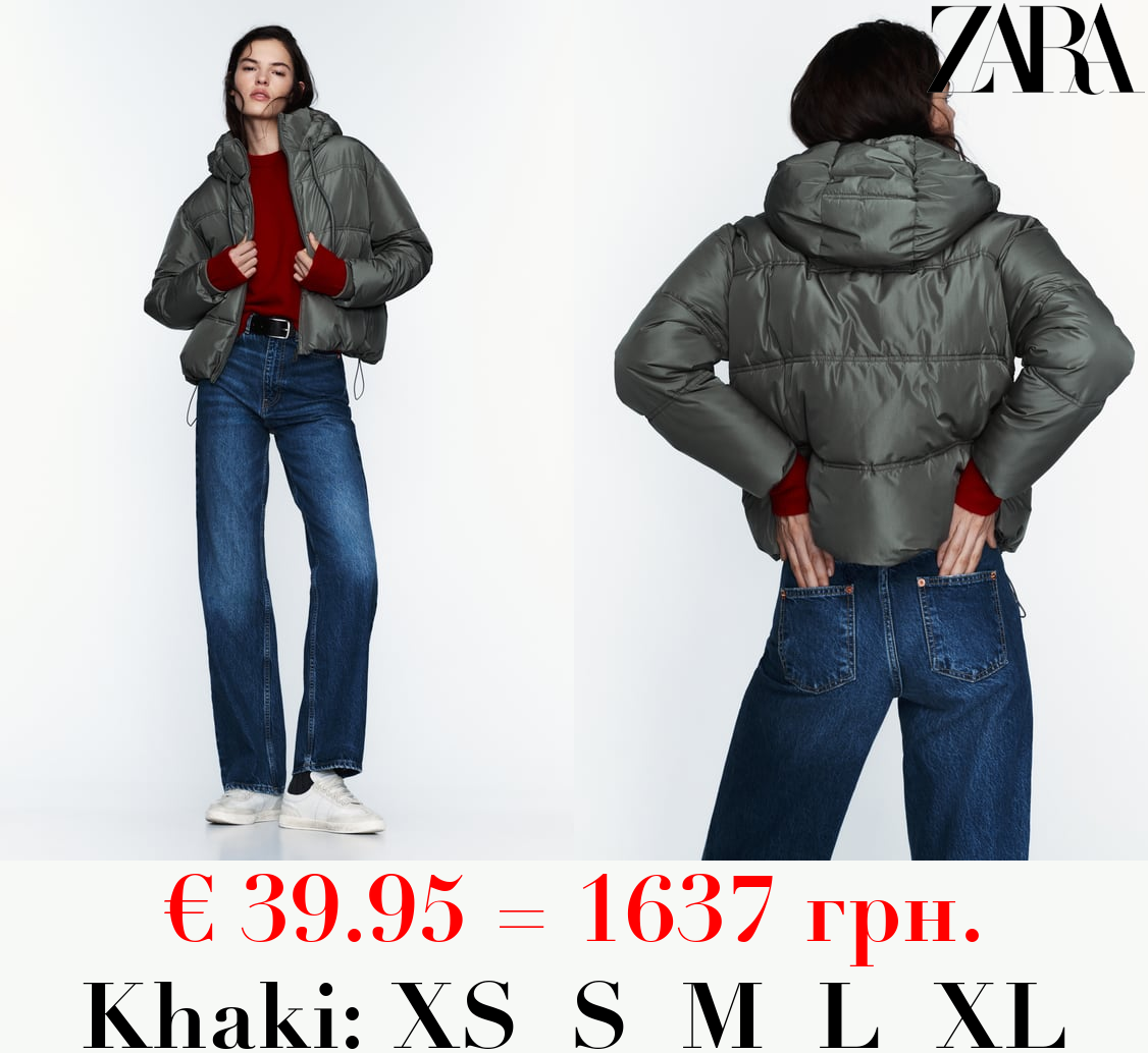 WATER AND WIND PROTECTION CROPPED PUFFER ANORAK