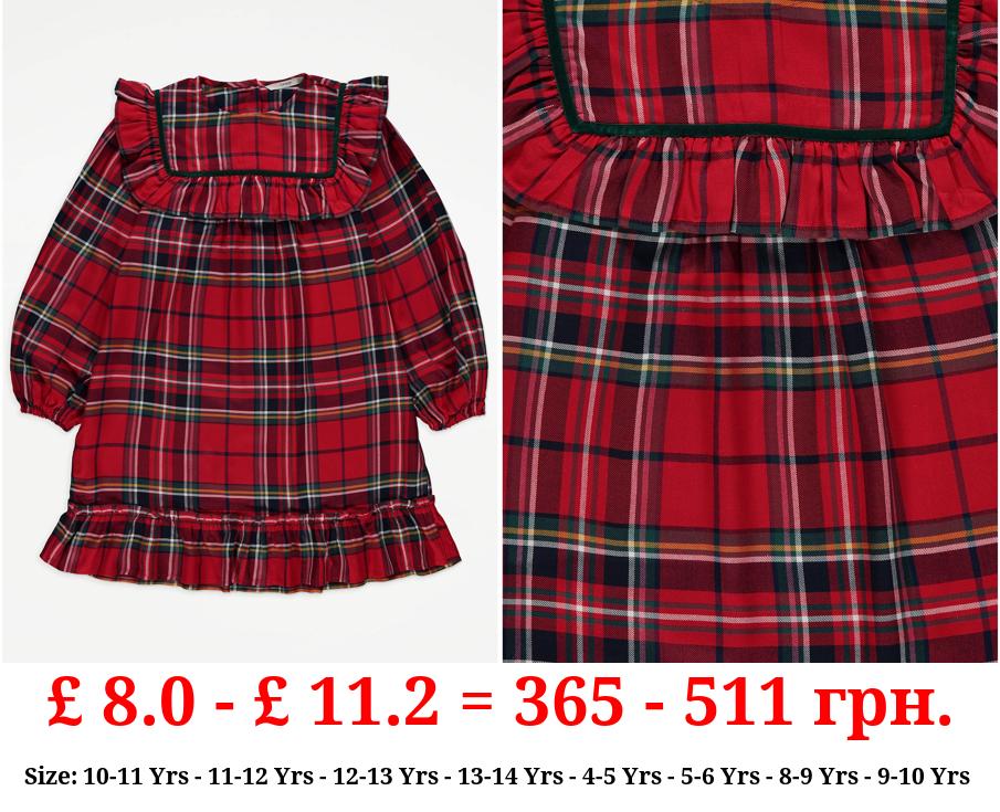 Red Checked Frill Dress