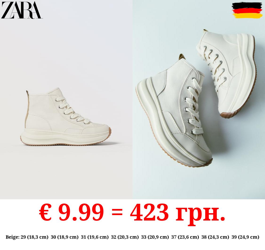 CHUNKY-SOLE HIGH-TOP SNEAKERS