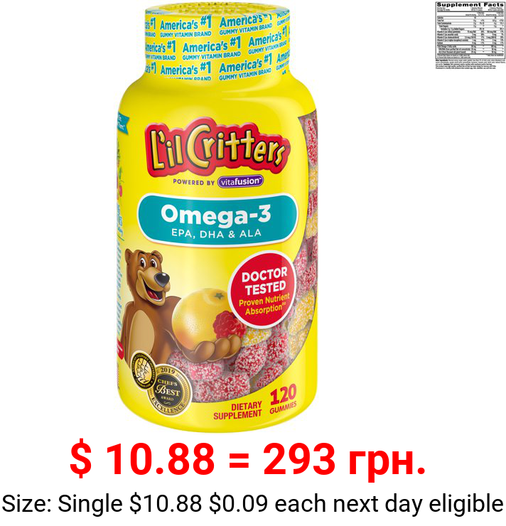 L'il Critters Gummy Omega-3 DHA, 120 Count