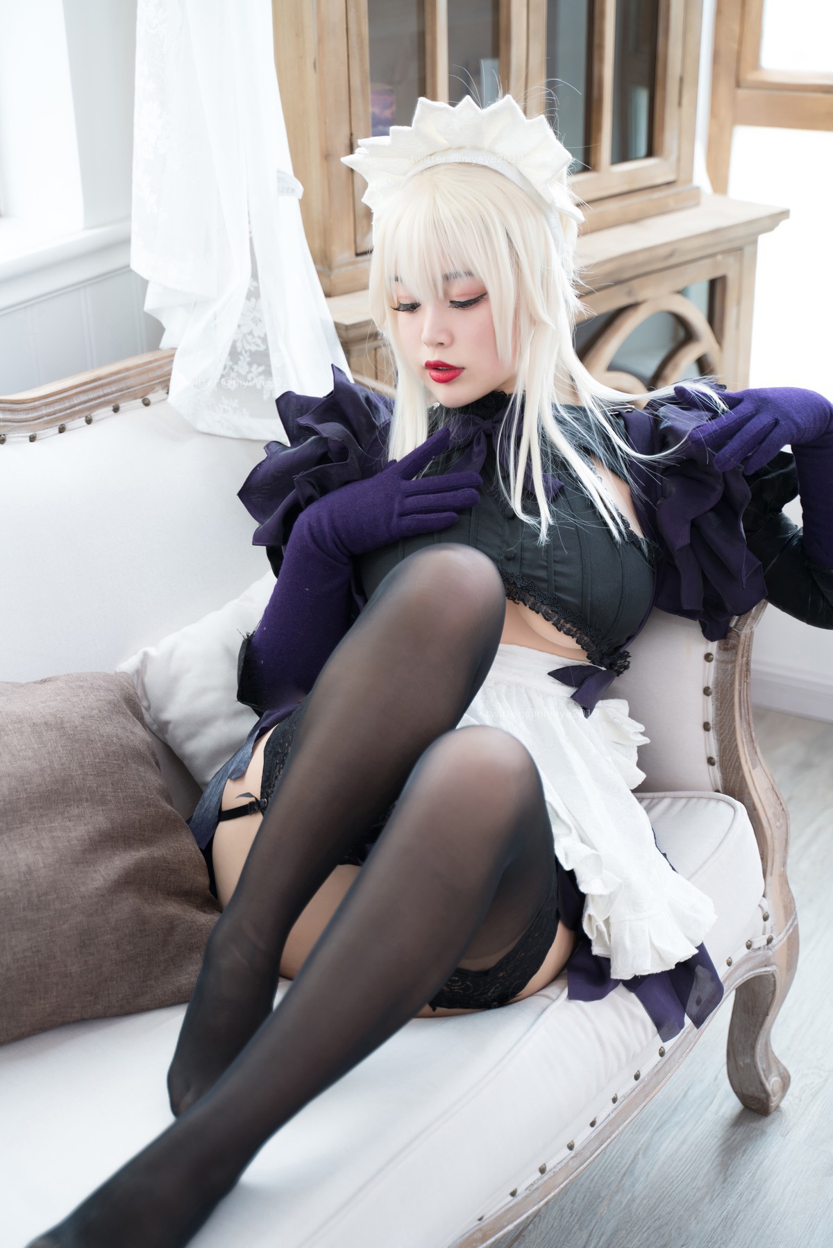 Cosplay 白烨 黑枪呆女仆 15