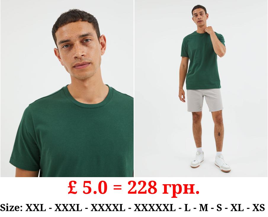 Bottle Green Crew Neck T-Shirt