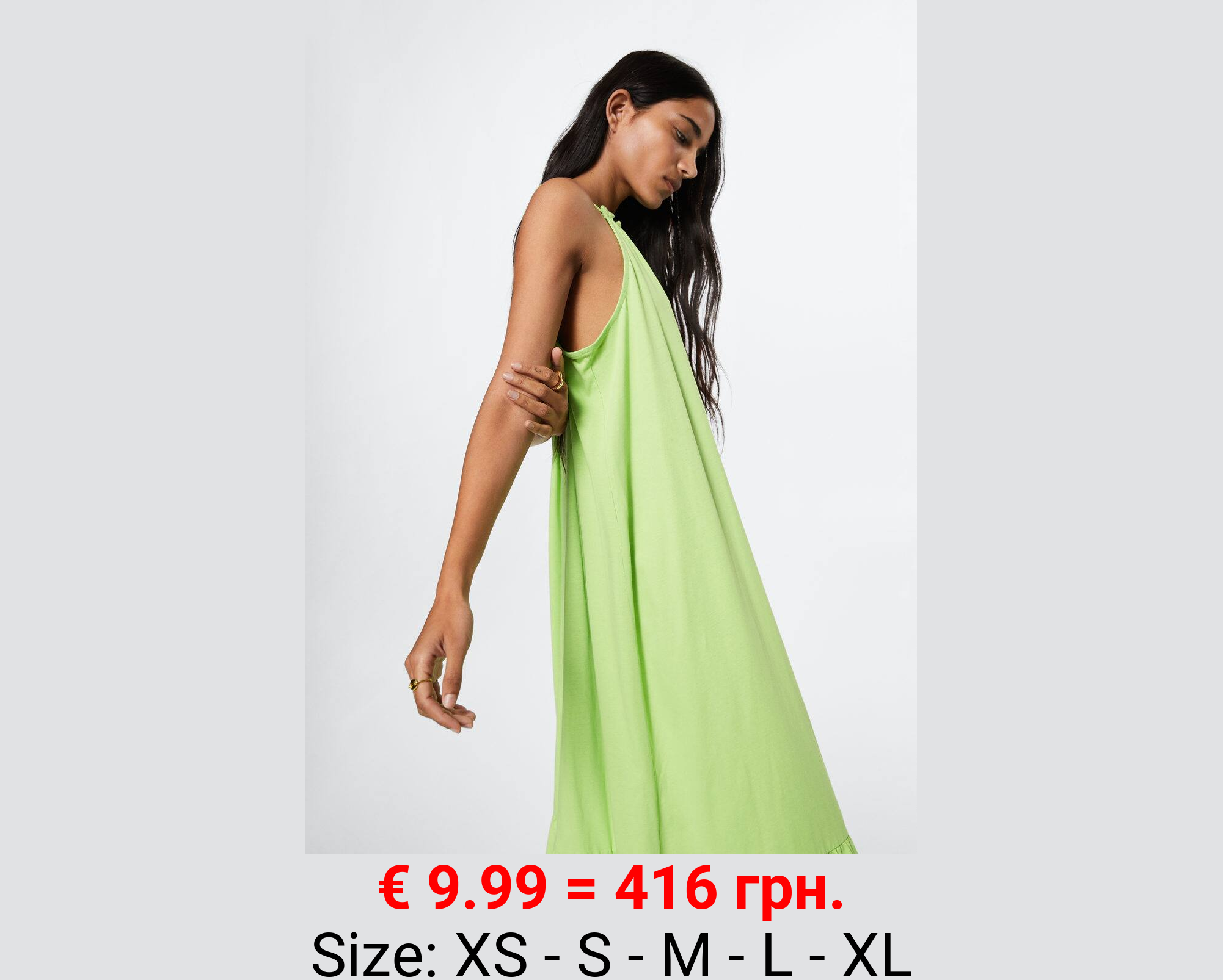 Vestido maxi volantes