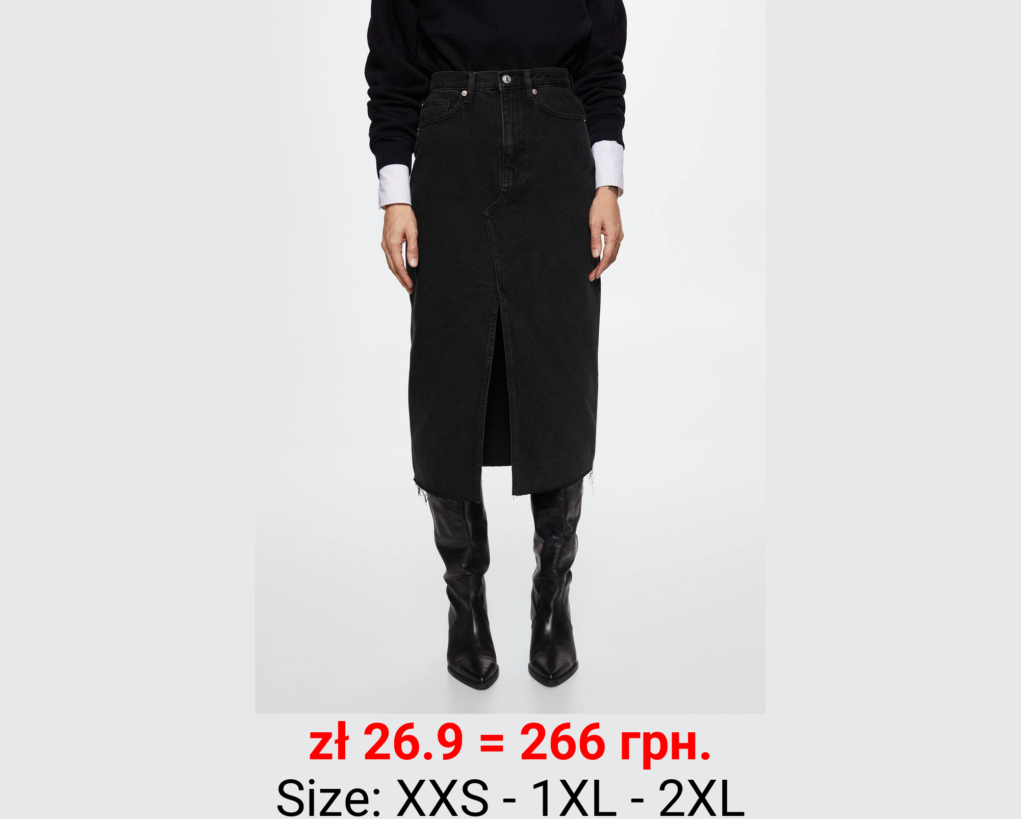 Falda vaquera abertura