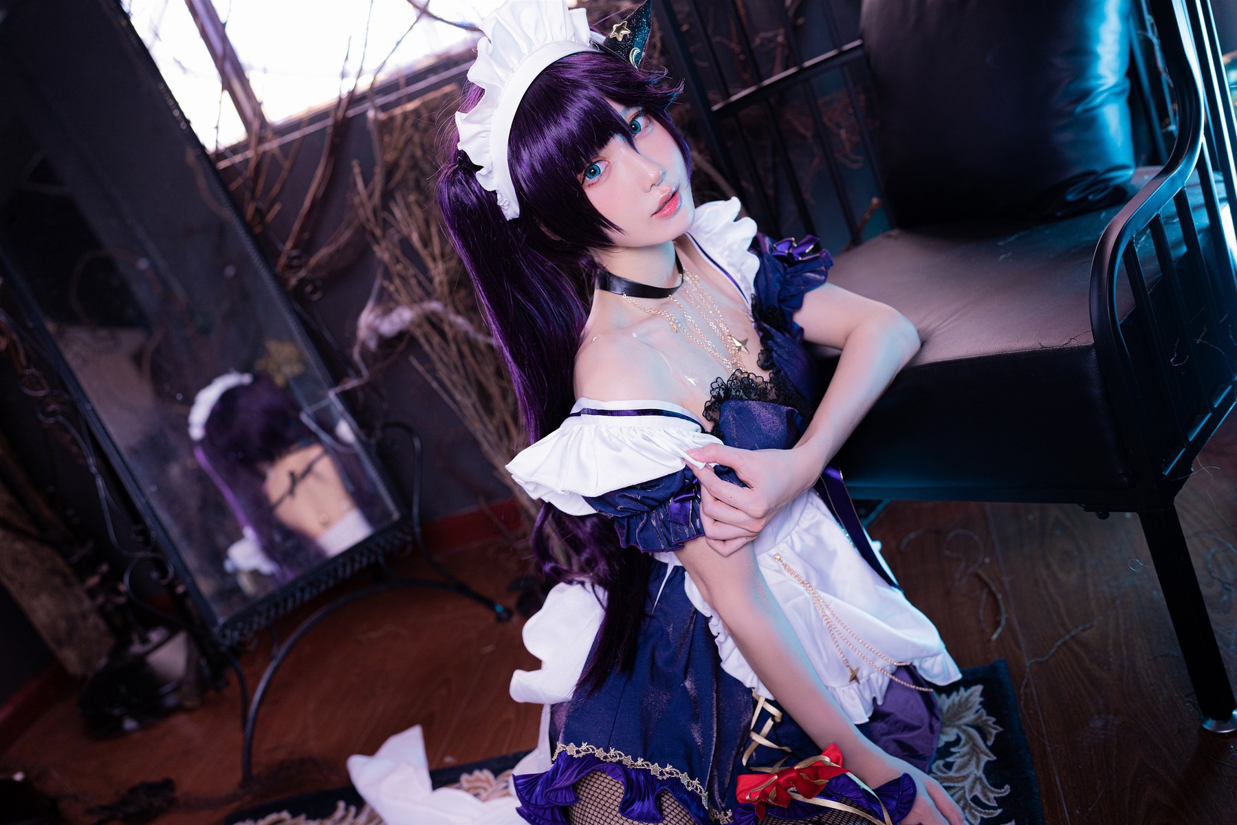 阿包也是兔娘 Cosplay 莫娜女仆 27
