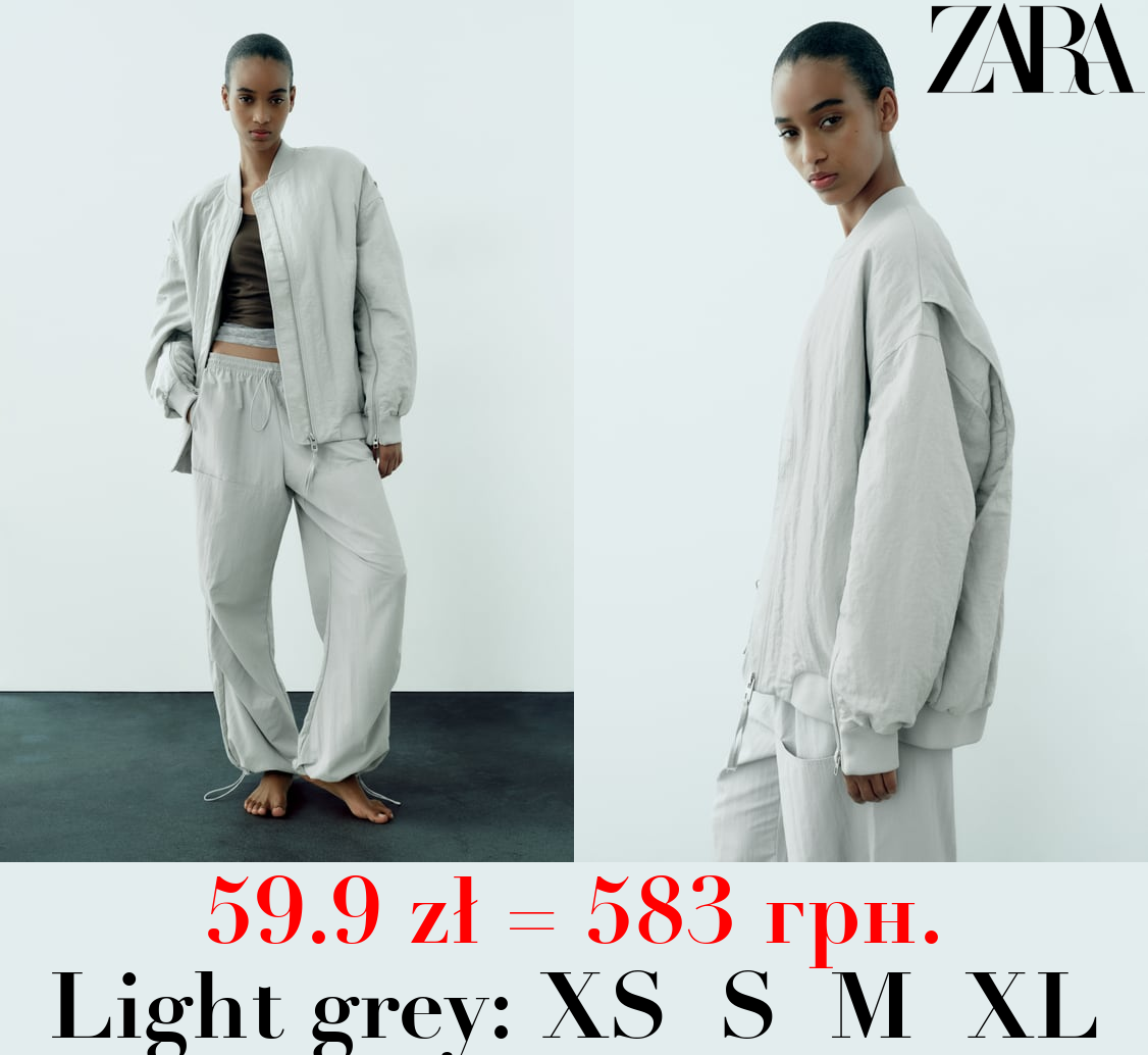 OVERSIZE NYLON BOMBER JACKET