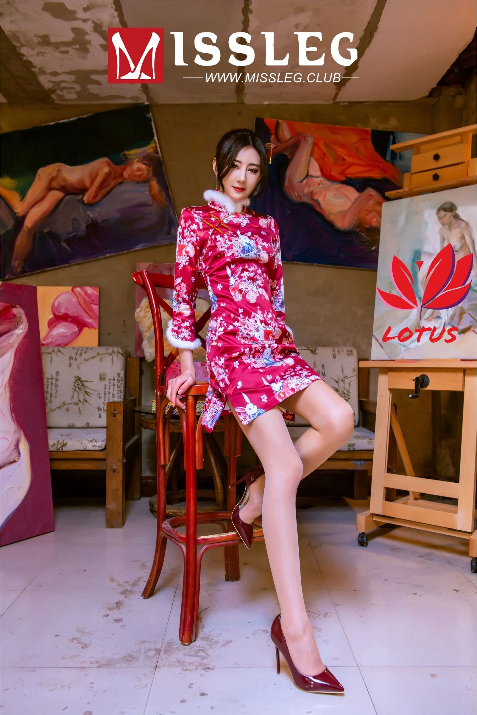图片[9]-[MISSLEG蜜丝] M004 画院新年单人 熙熙-六色网