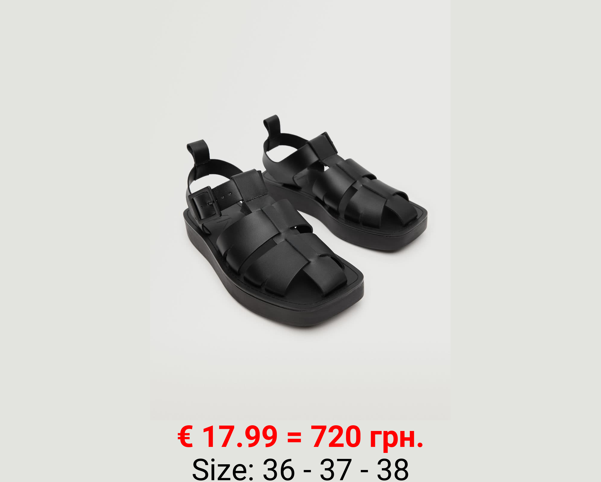 Sandalia cangrejera piel