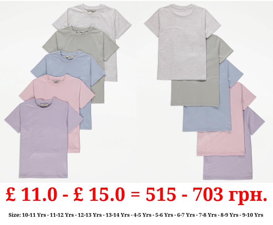 Pastel Jersey T-Shirts 5 Pack