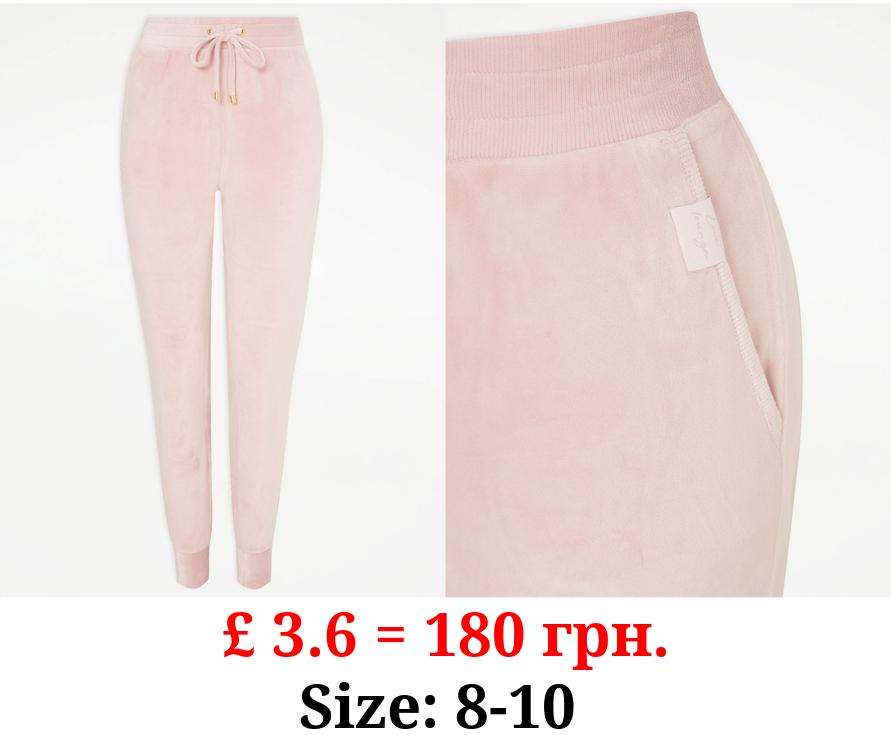 Pink Velour Pyjama Bottoms