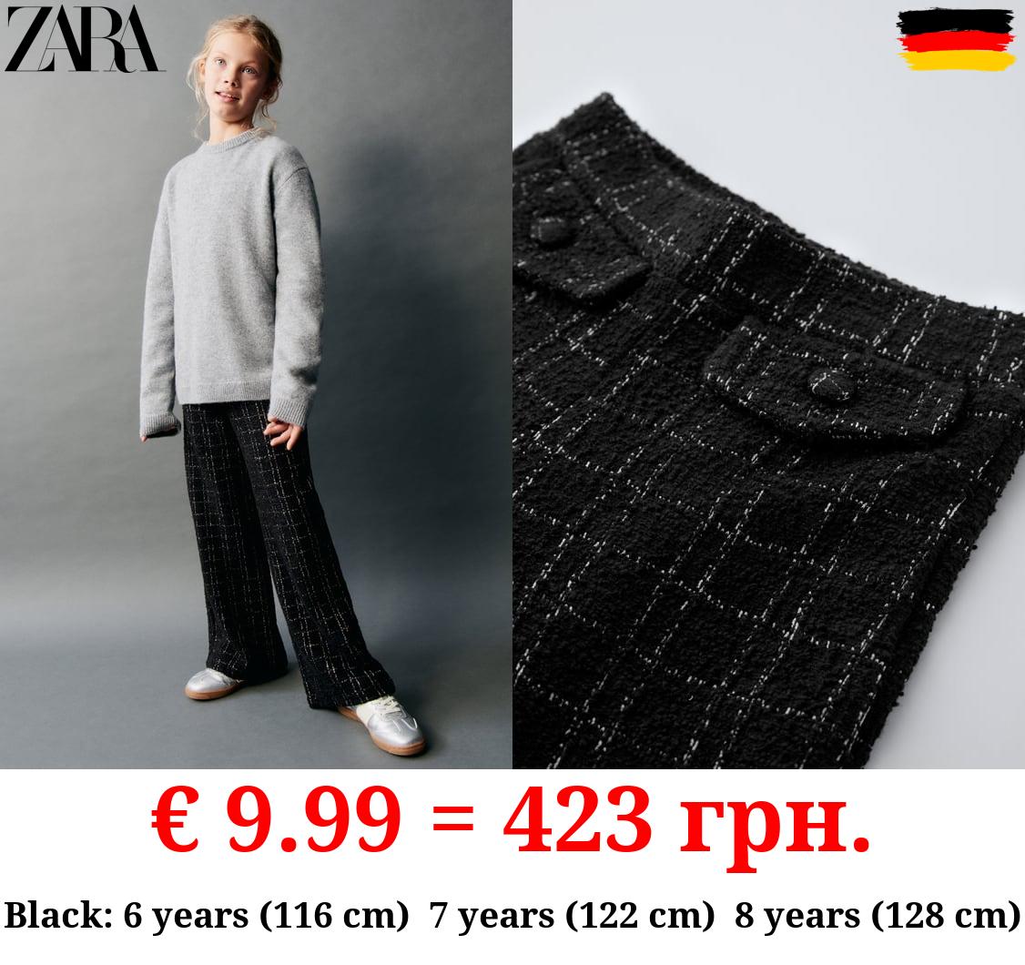 CHECK TEXTURED TROUSERS