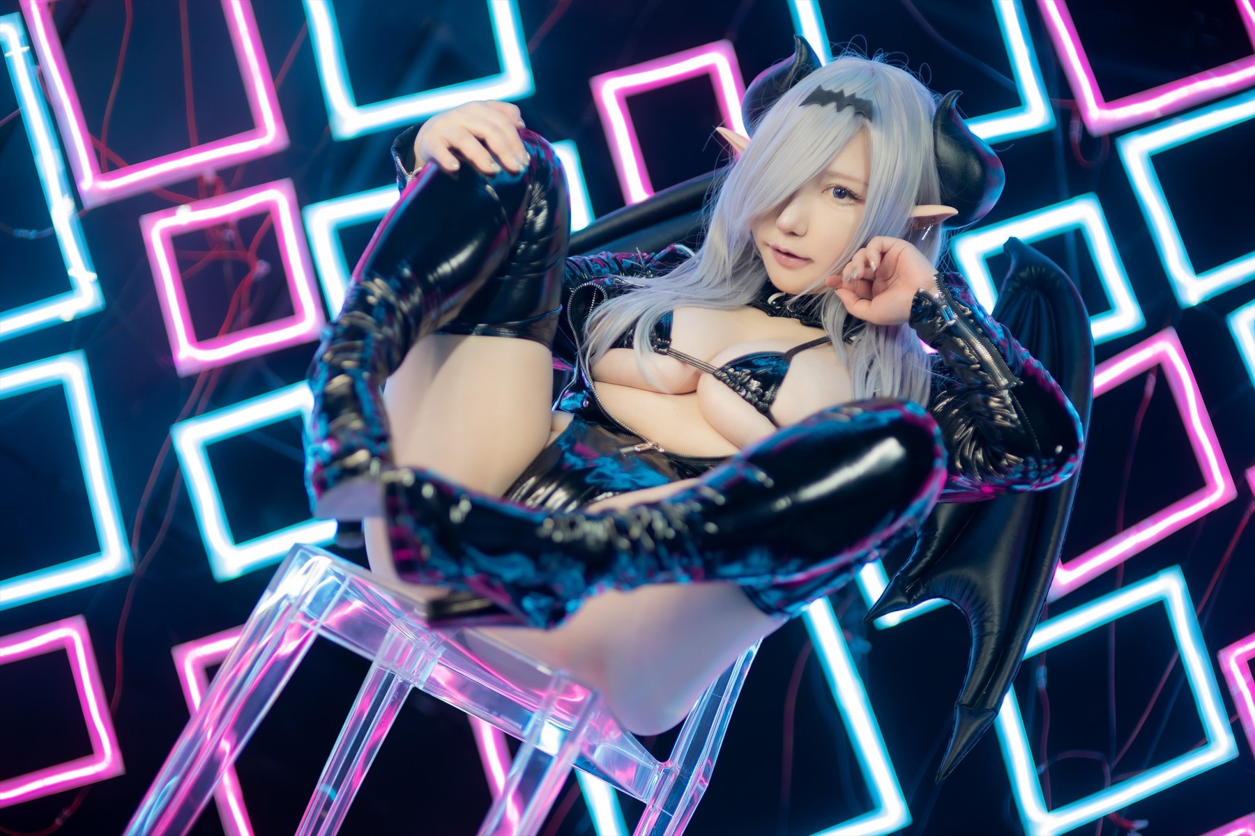 Cosplay SAKUサク See-through Bunny Succubus Set.04 29