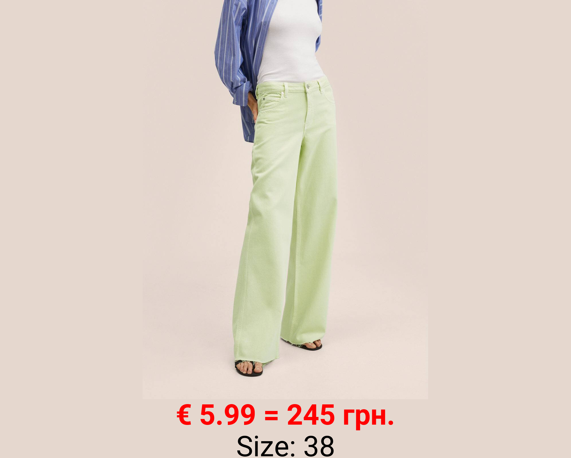 Jeans tiro medio wideleg