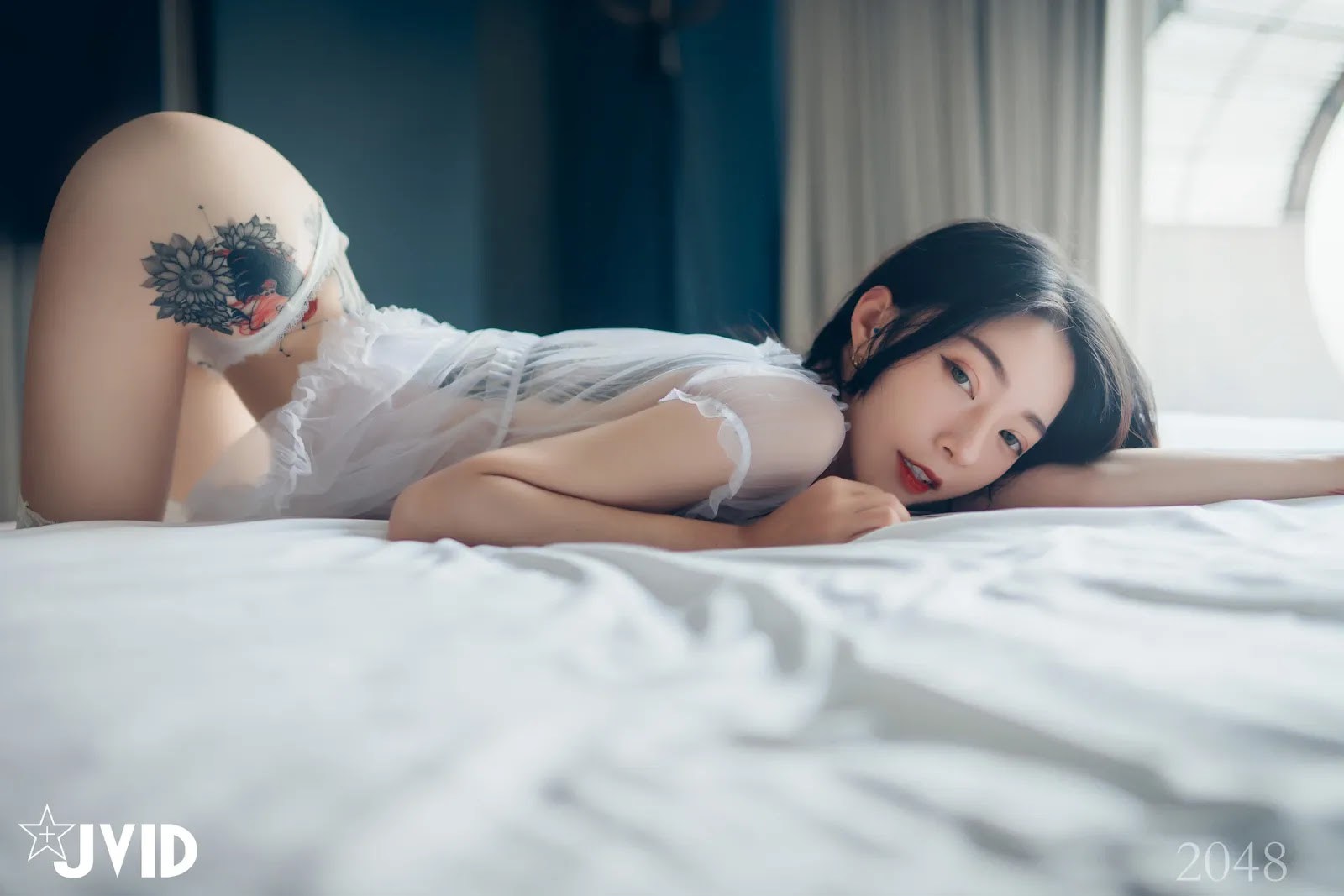 JVID精品 韩国女神飄飄 黑 超猛激凸遮不住 白 透透睡衣 不管怎樣的飄飄都好正啊!! Vol.02 29