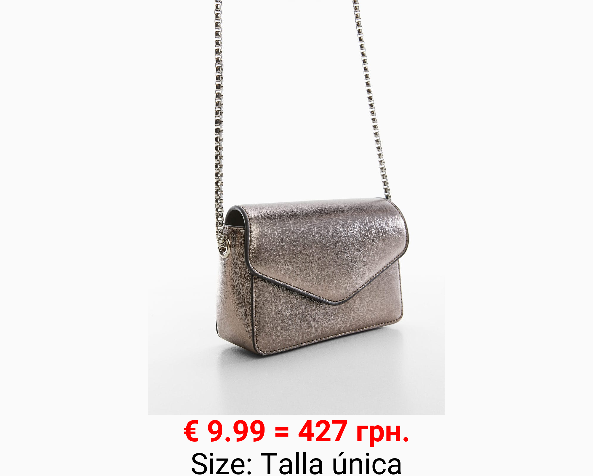 Bolso metalizado cadena