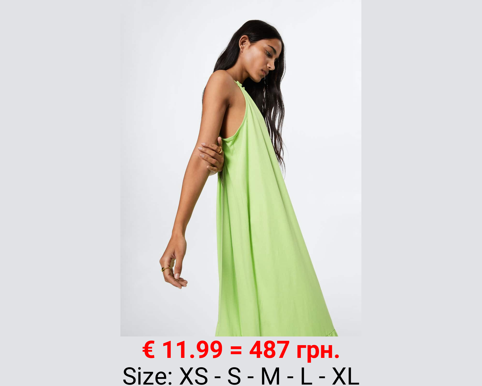 Vestido maxi volantes