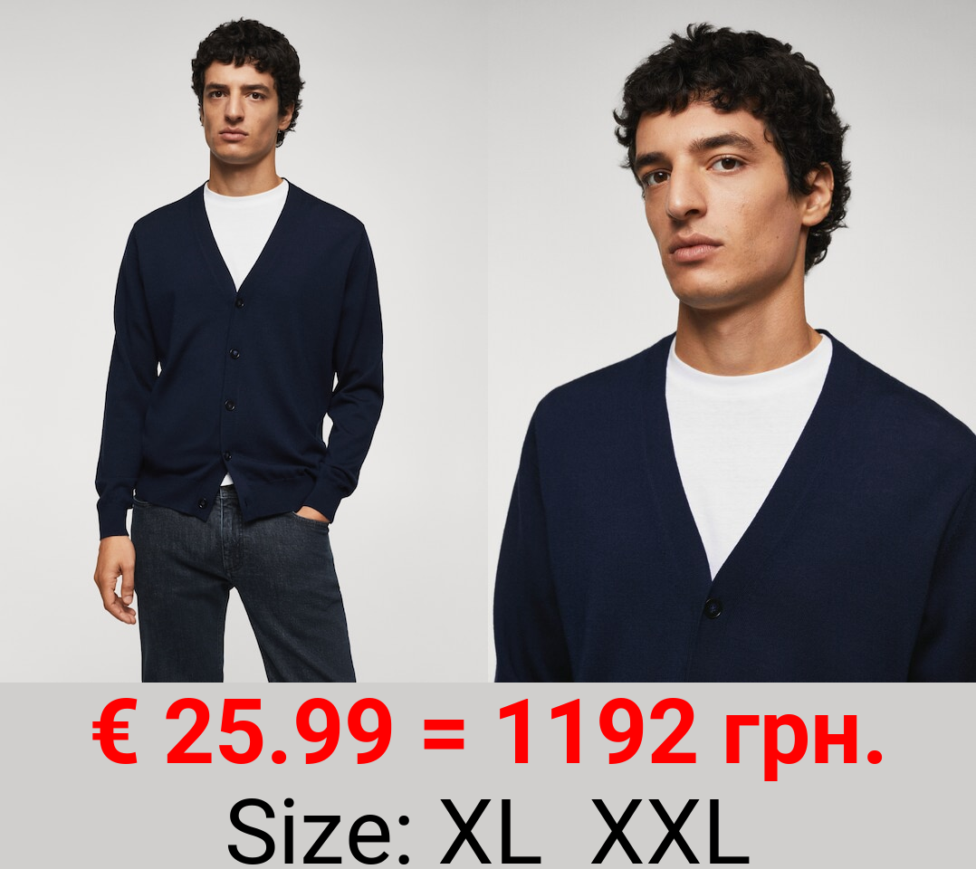 Cárdigan lana merino lavable