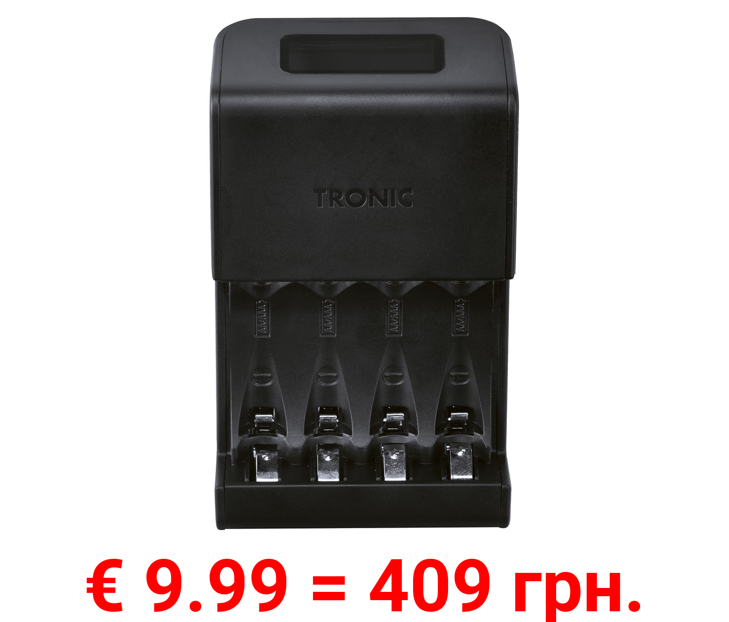 TRONIC® Akku Ladegerät mit LCD Ladeanzeige