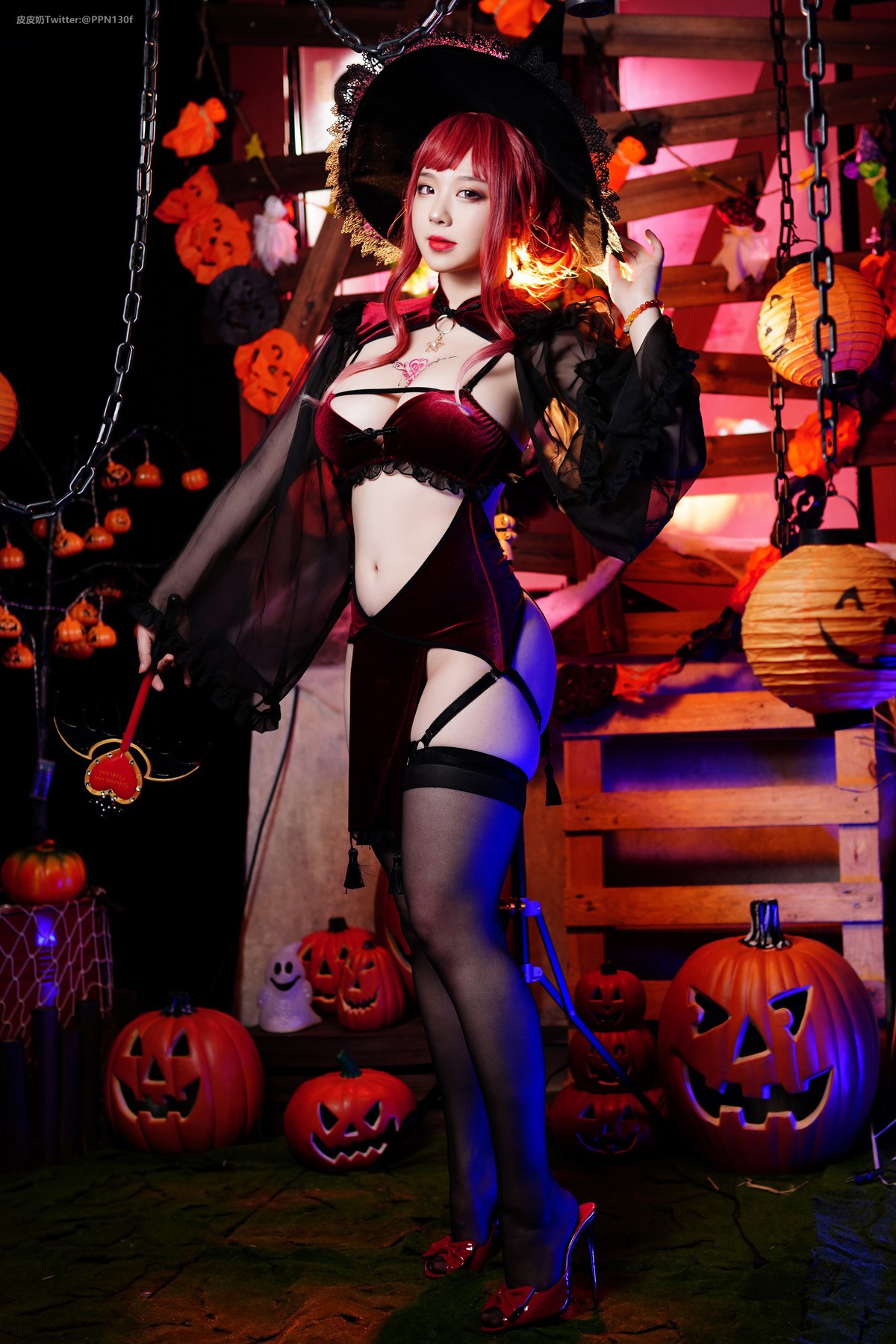 Cosplay 皮皮奶可可爱了啦 万圣节女巫 4