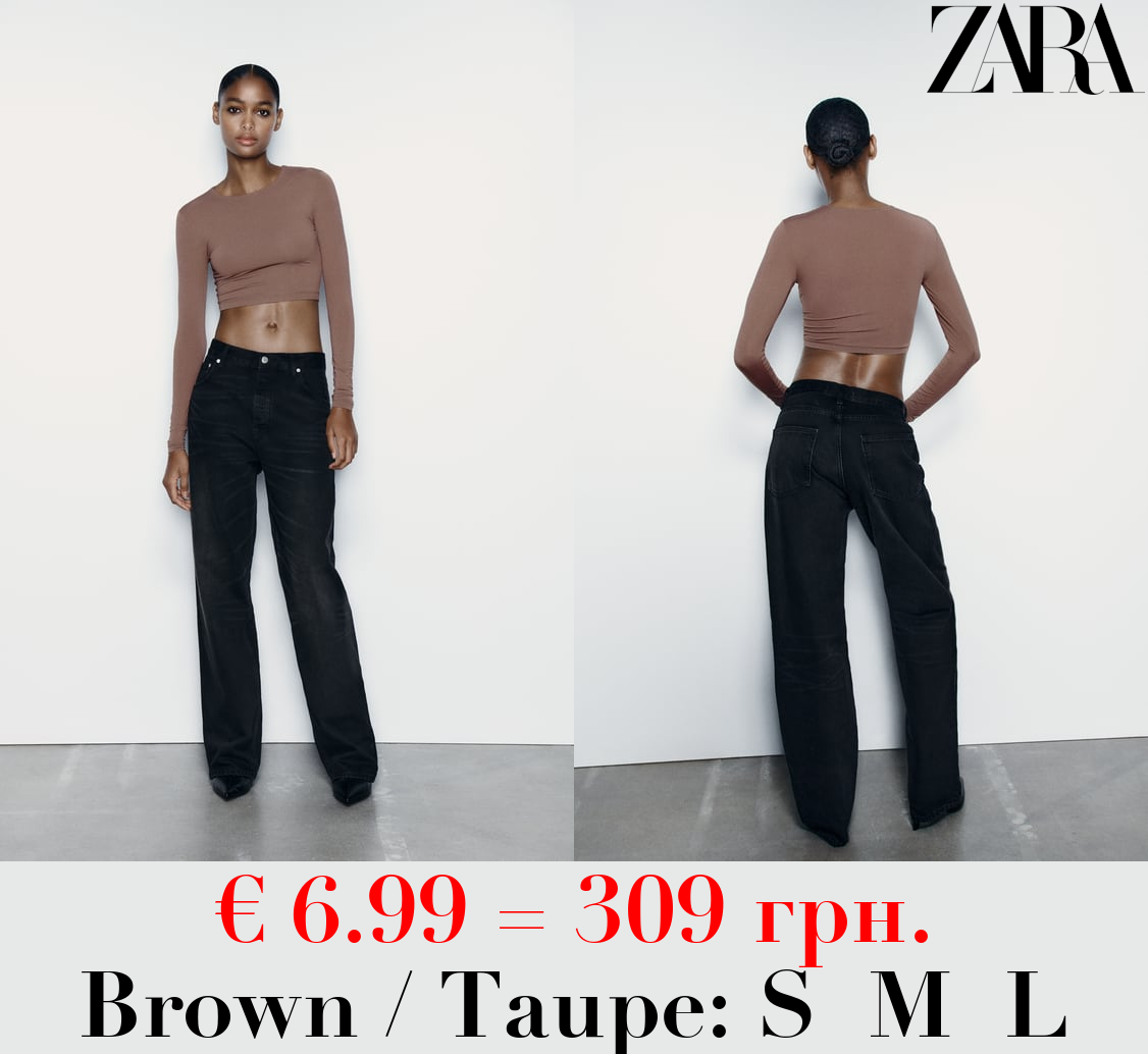 CROPPED POLYAMIDE T-SHIRT