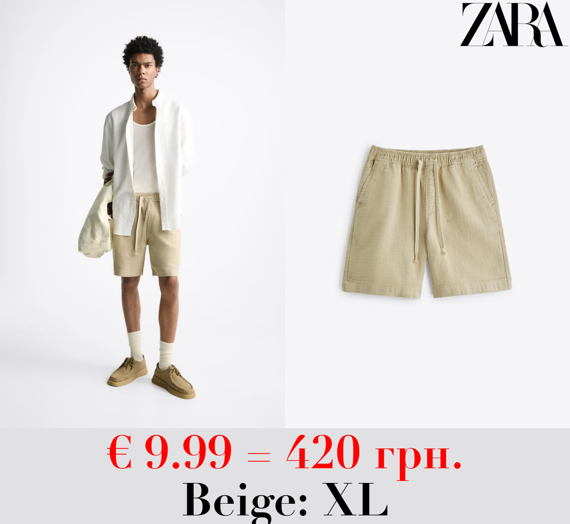 RUSTIC COTTON BERMUDA SHORTS