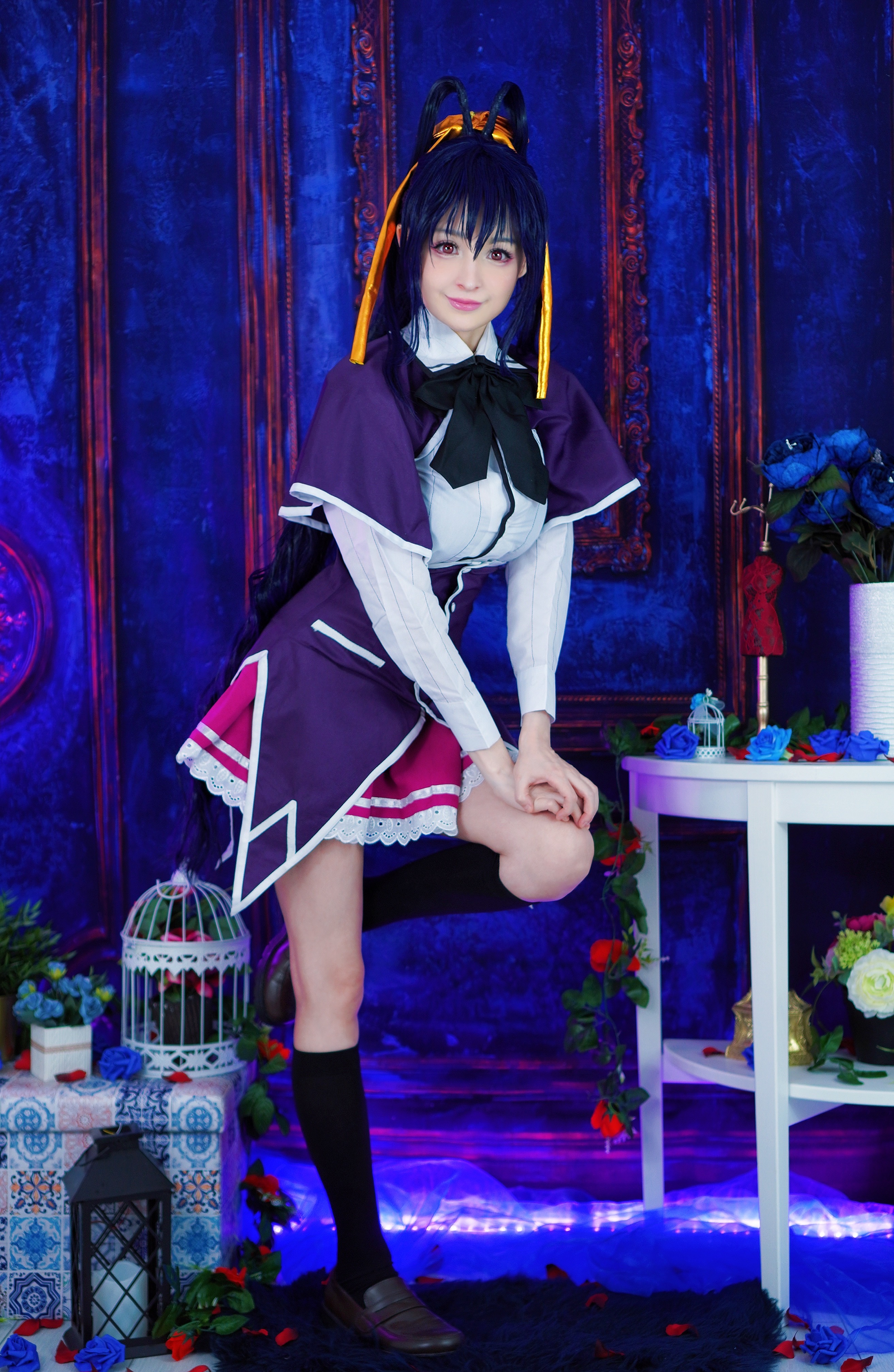 Hidori Rose - Akeno Himejima black devil bikini uniform cosplay 9