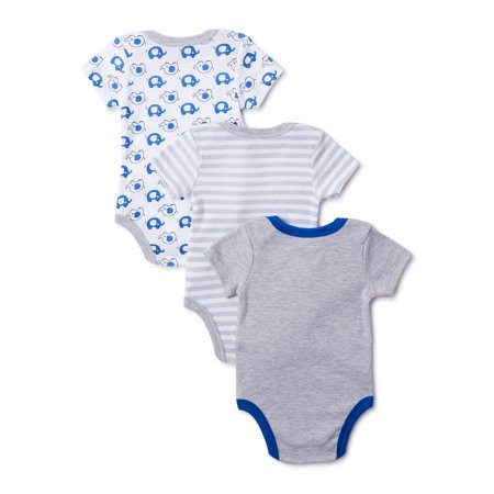 Quiltex Baby Boy Bodysuits, 3-Pack