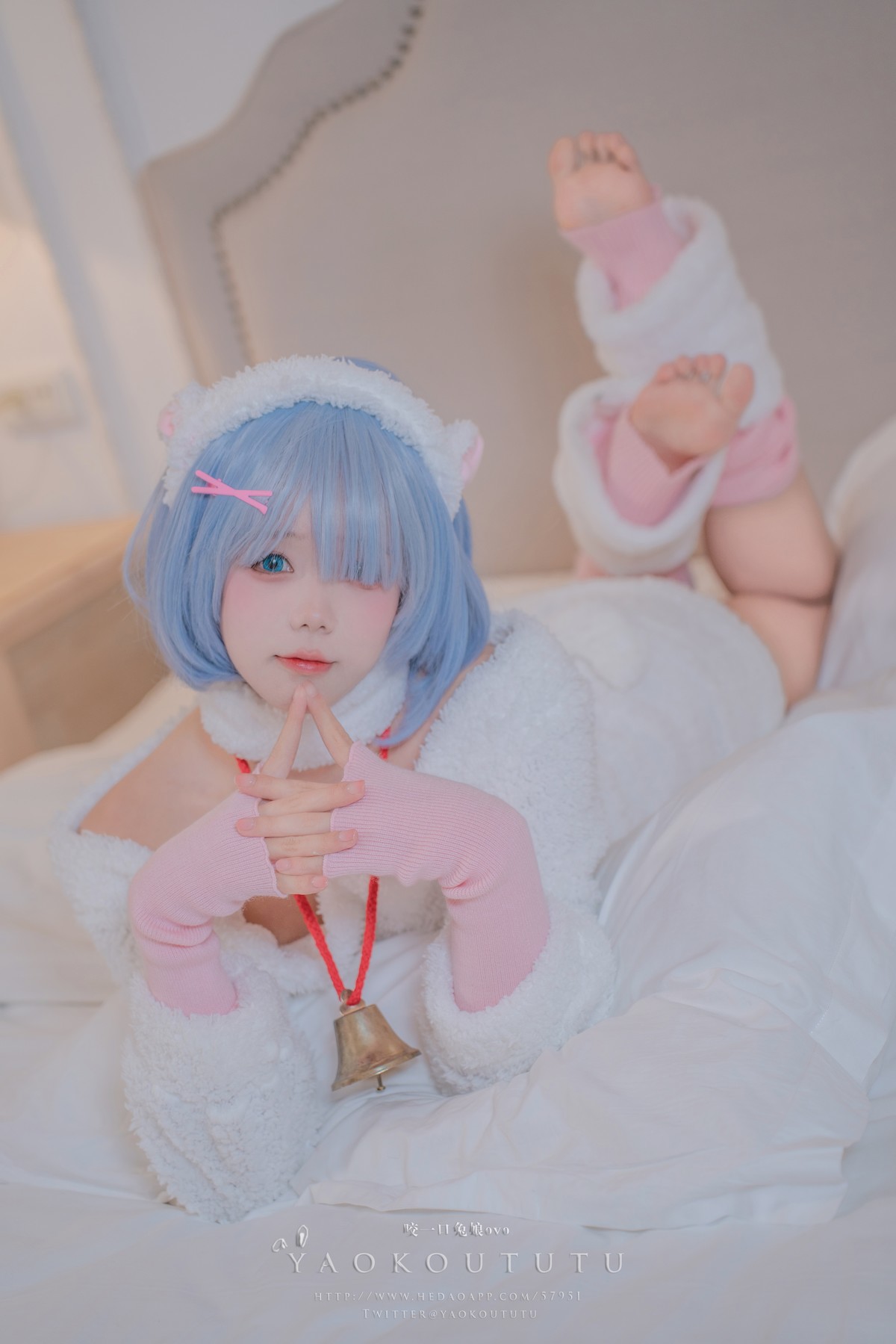 Cosplay 黏黏团子兔 T3特典 蕾姆咩咩 18