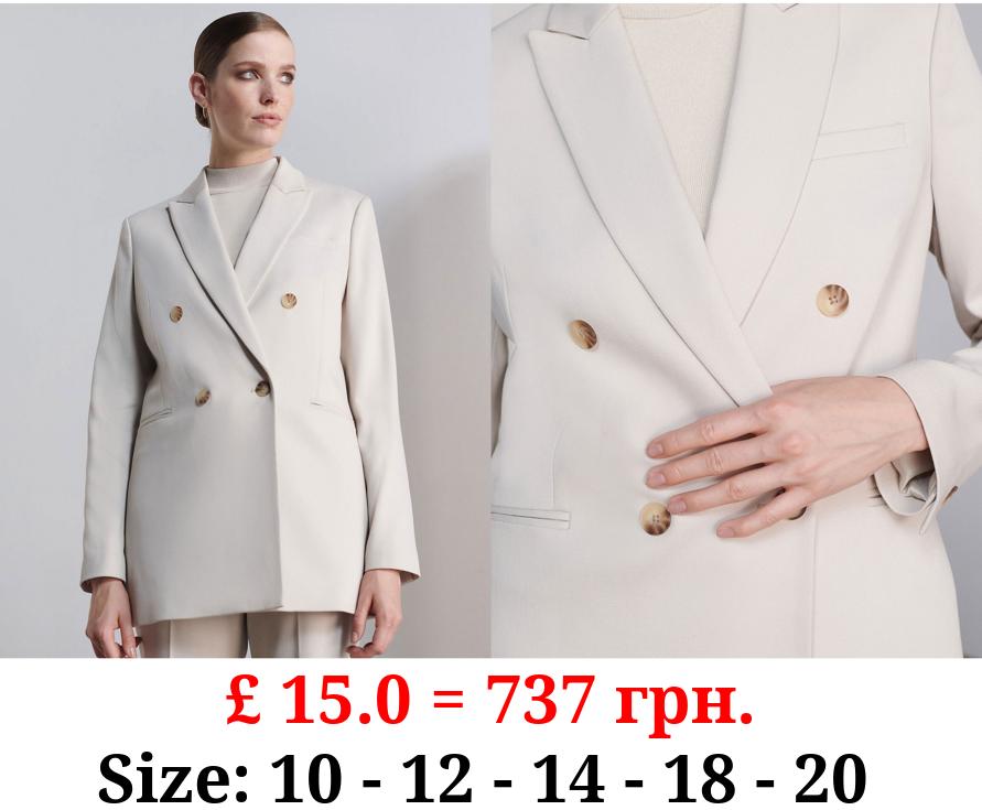 Studio Edit Stone Twill Blazer