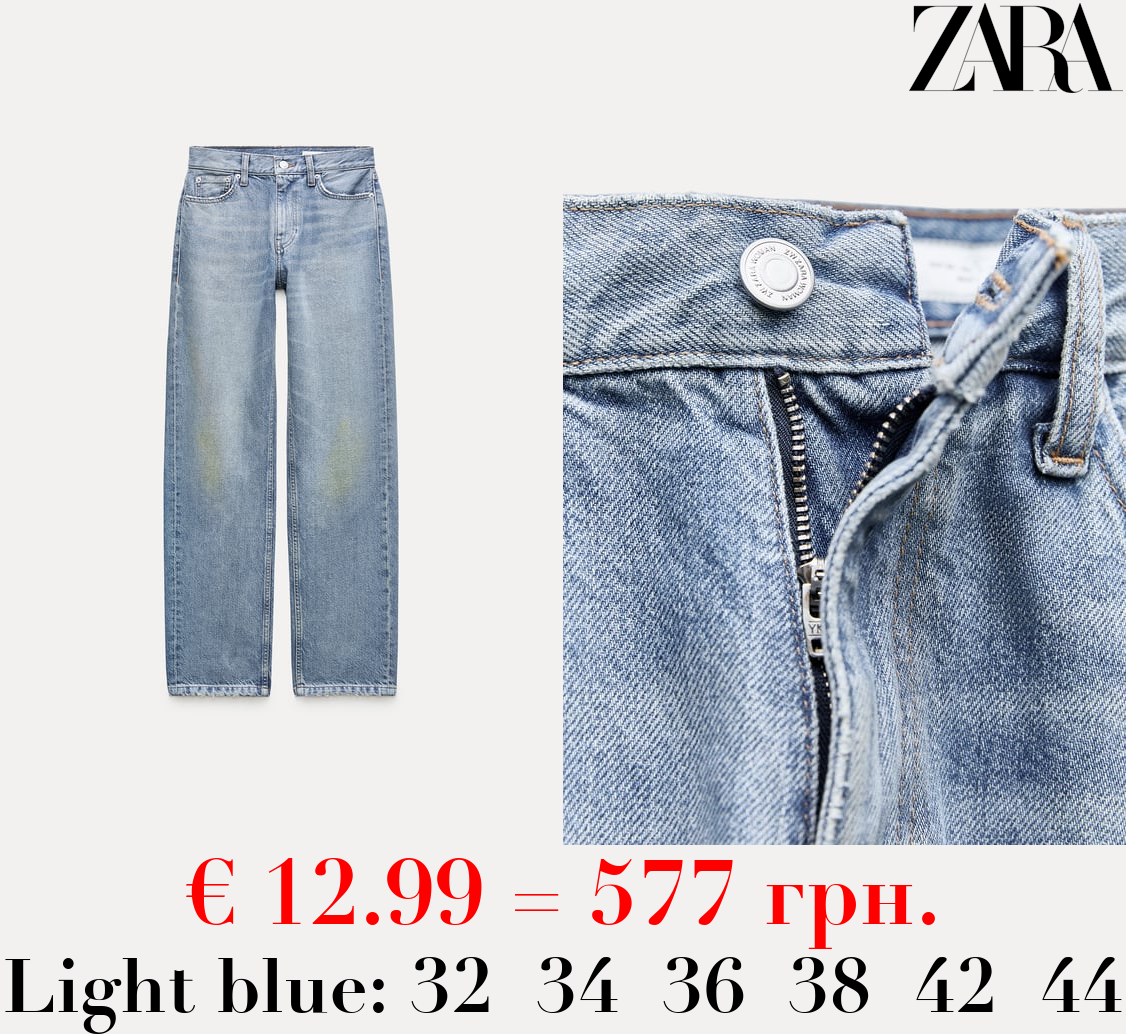 ZW COLLECTION STRAIGHT-LEG MID-RISE JEANS