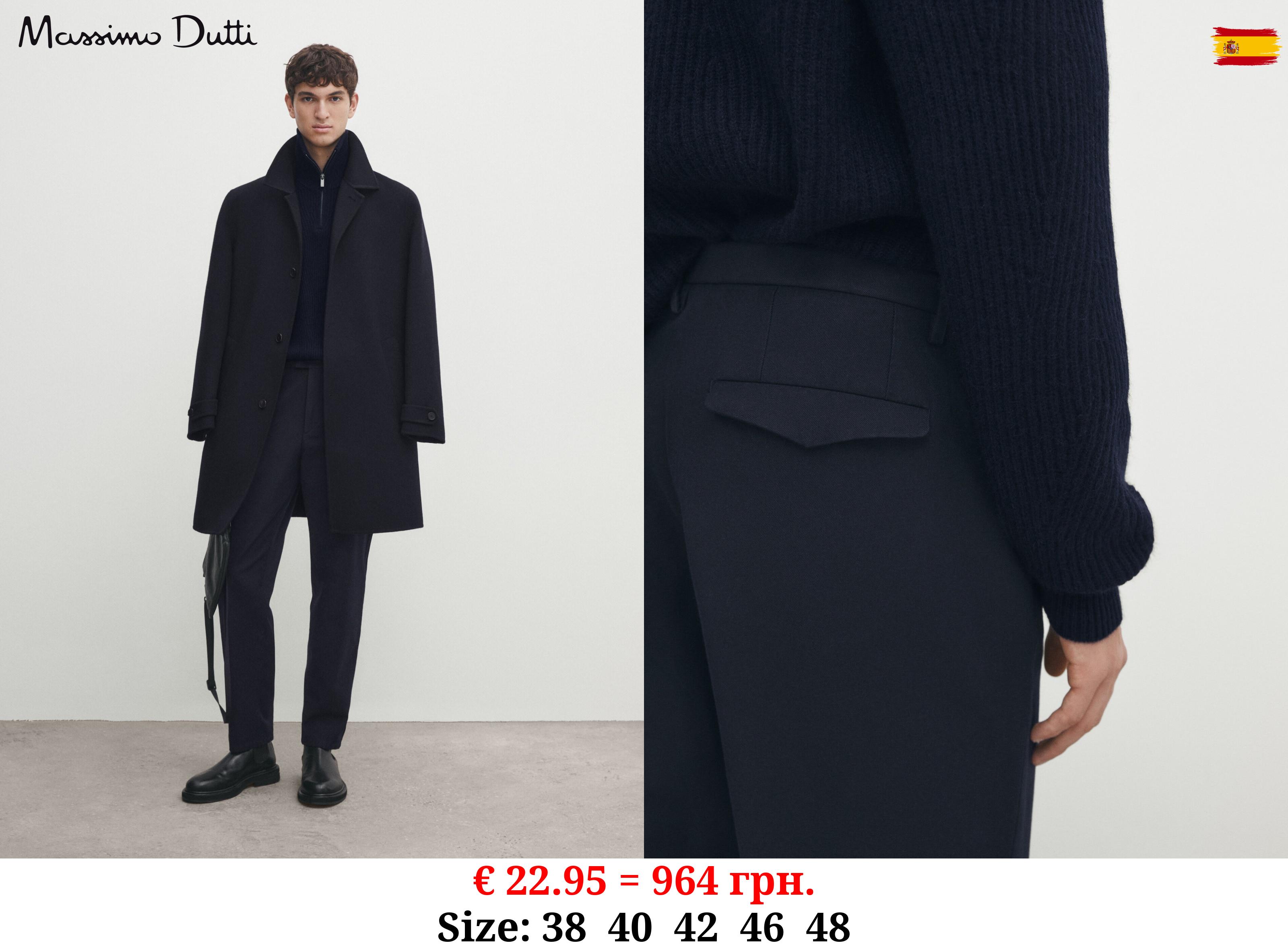 Relaxed fit chino trousers NAVY BLUE