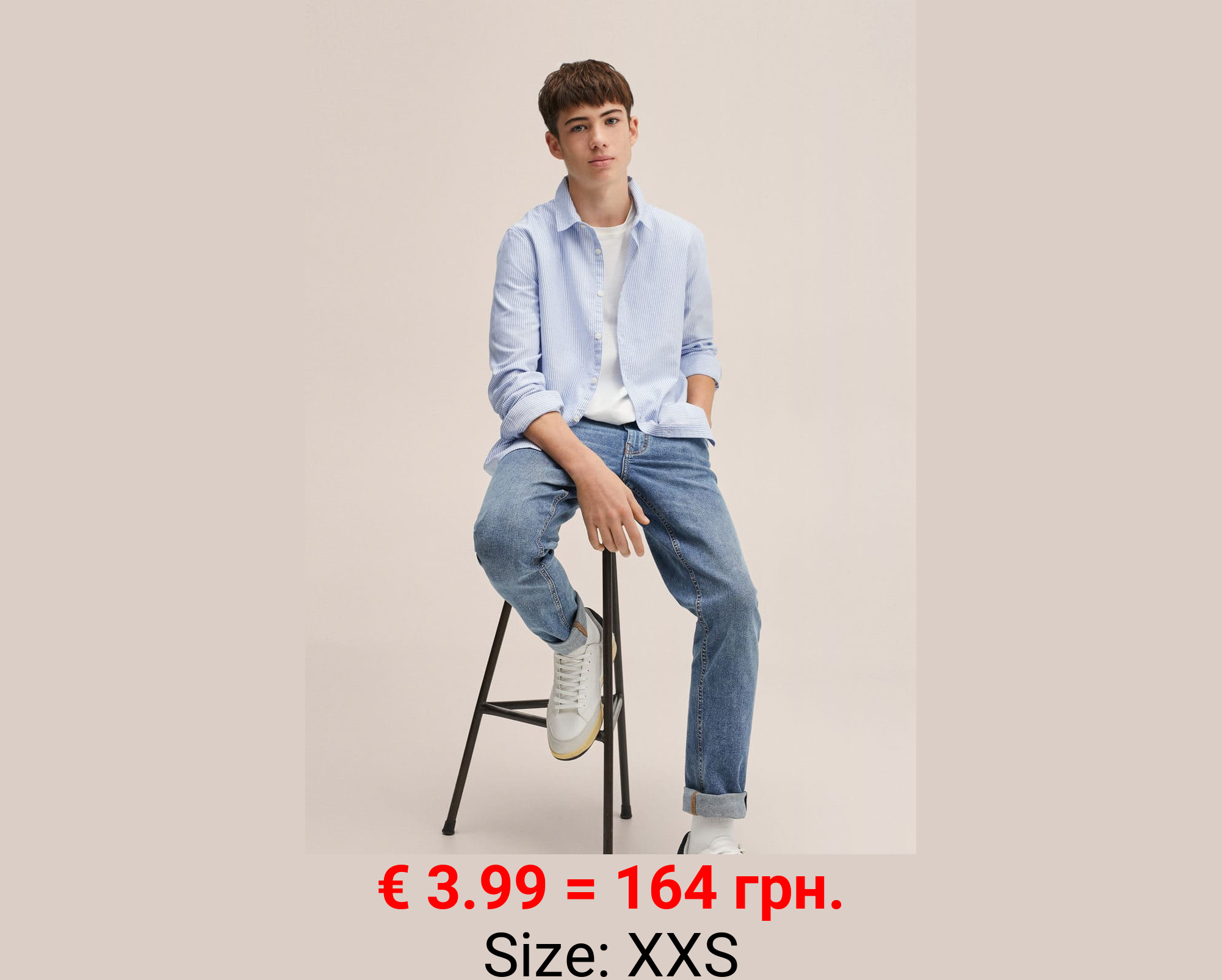 Camisa regular fit oxford algodón