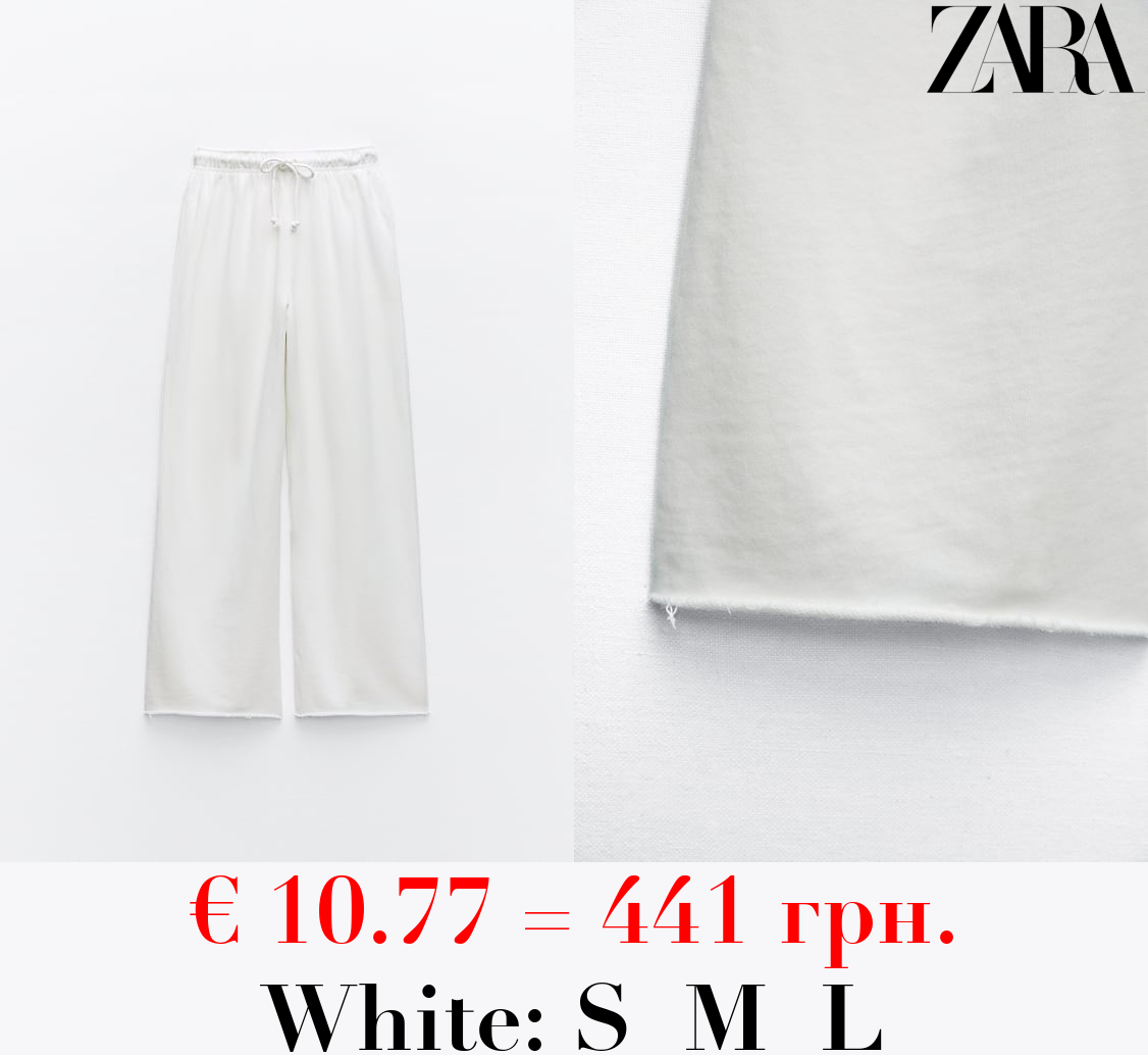 FADED-EFFECT PLUSH TROUSERS