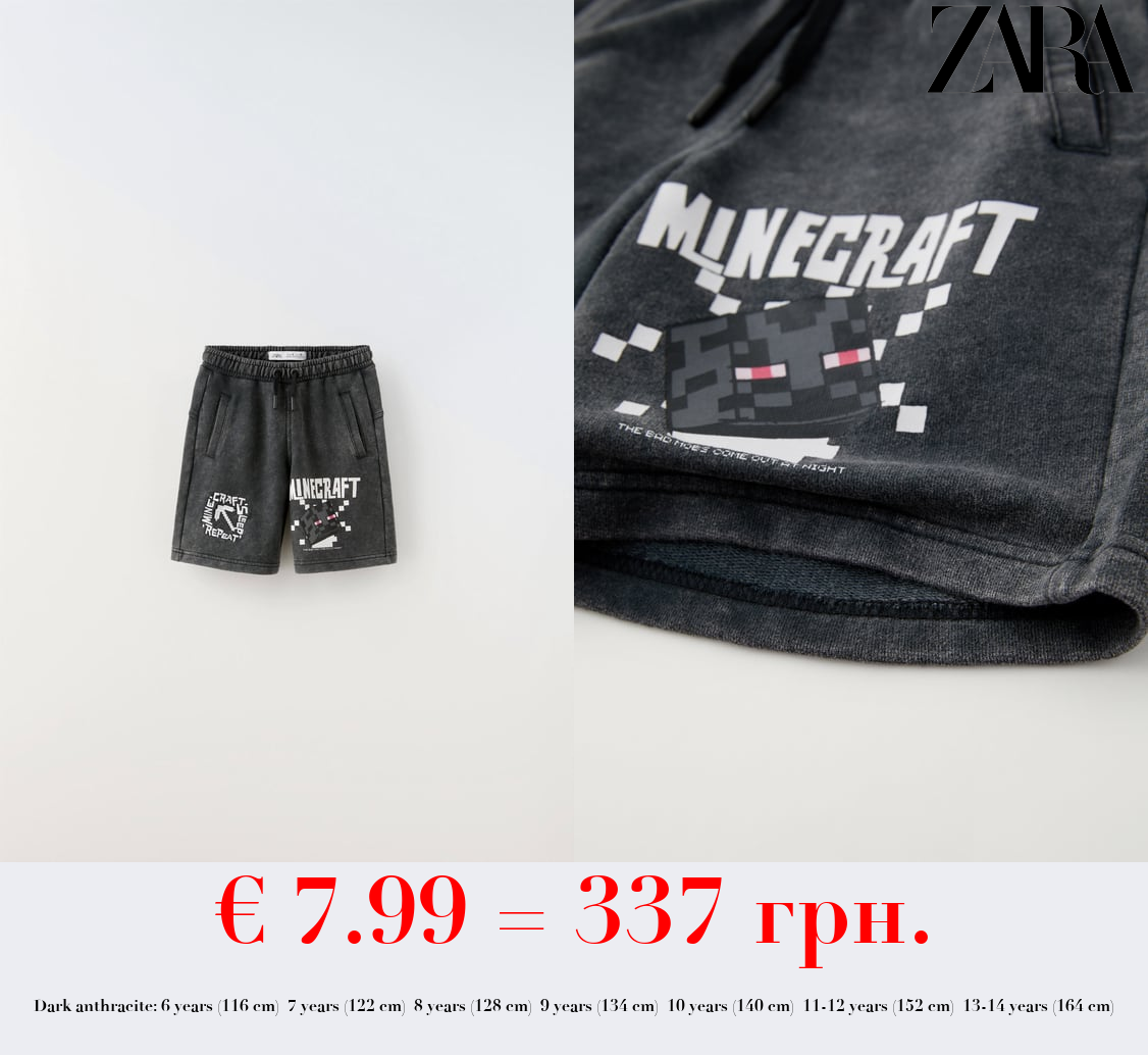 MINECRAFT © MOJANG AB. ™ PLUSH BERMUDA SHORTS