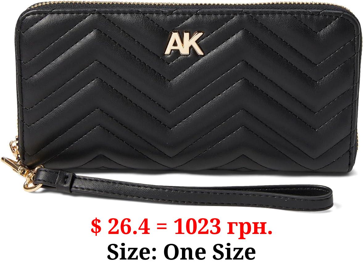 Anne Klein Women's Ak Quilted Zip Around Wallet