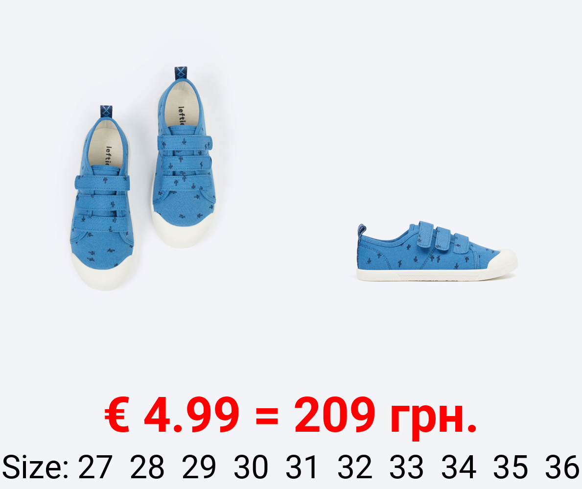 Printed sneakers with toecap