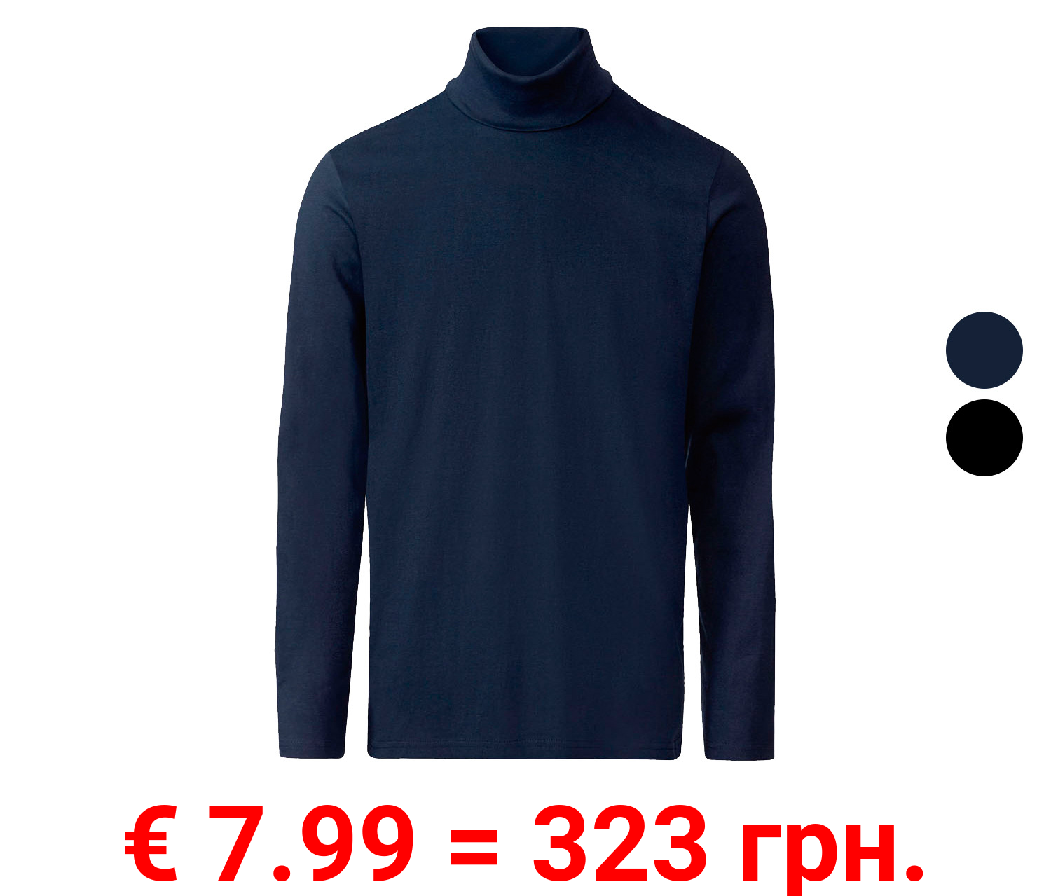 LIVERGY® Herren Rollkragenshirt aus reiner Baumwolle