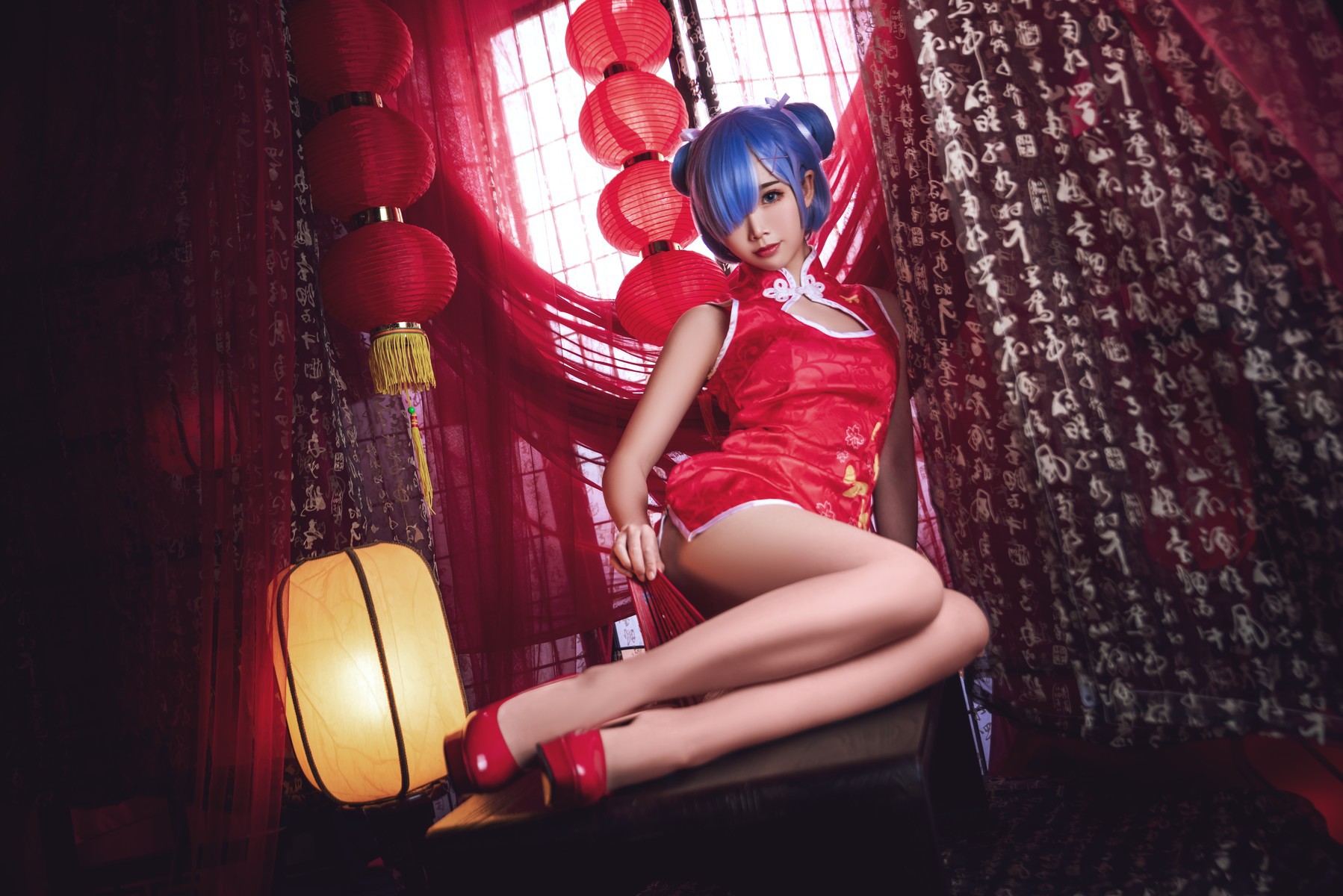 Cosplay 面饼仙儿 雷姆旗袍 6