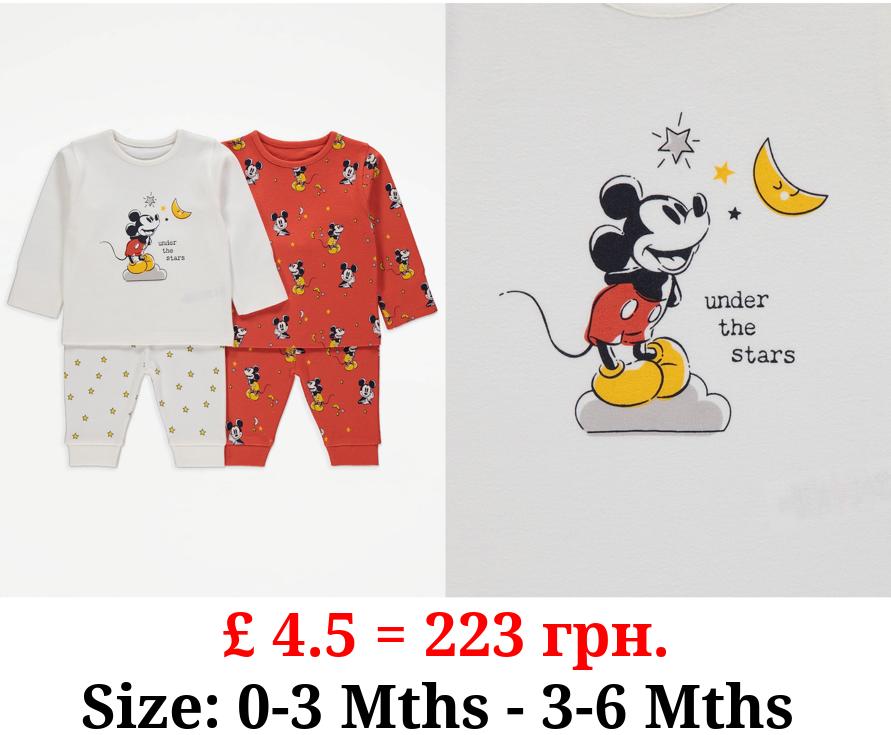 Disney Mickey Mouse Under The Stars Pyjamas 2 Pack