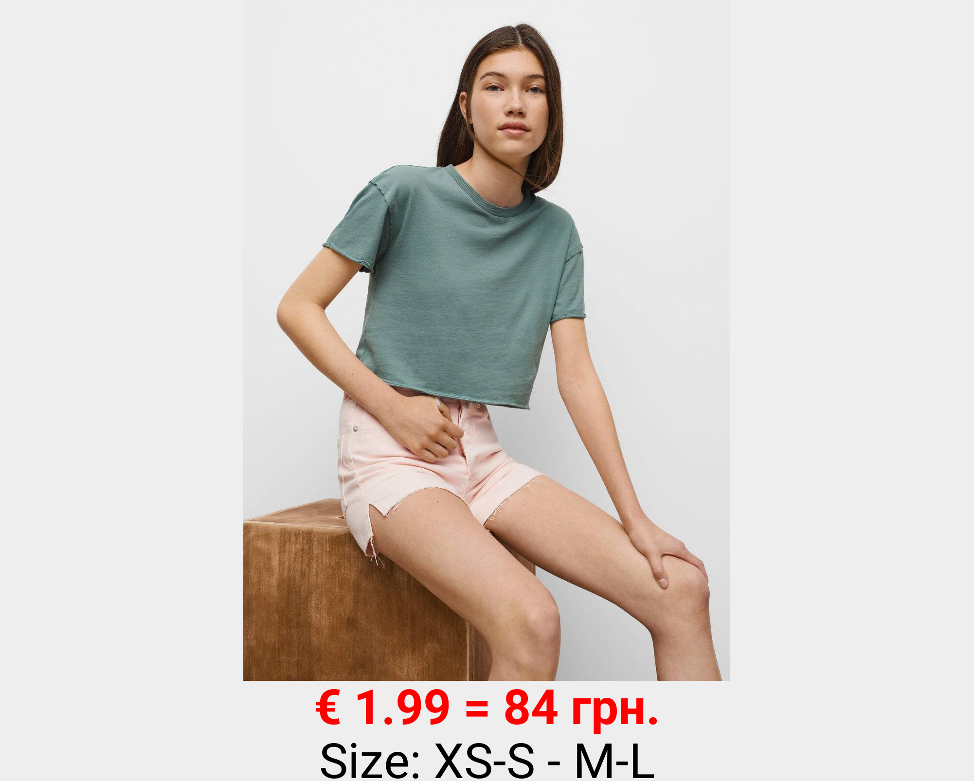 Camiseta crop algodón