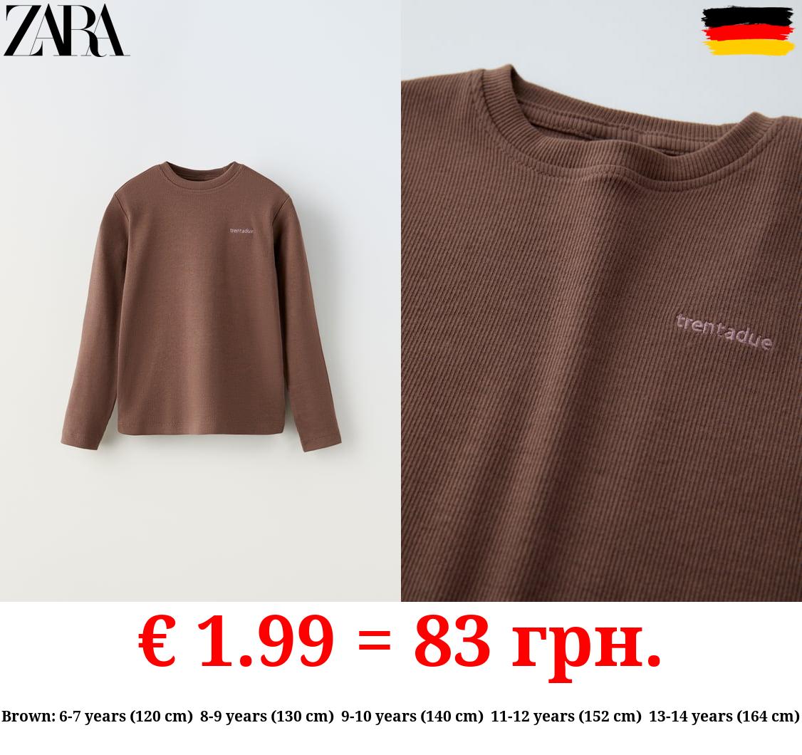 EMBROIDERED RIBBED T-SHIRT