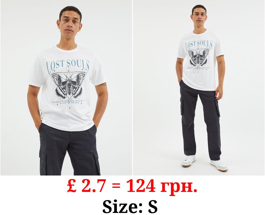 White Lost Souls Moth T-Shirt