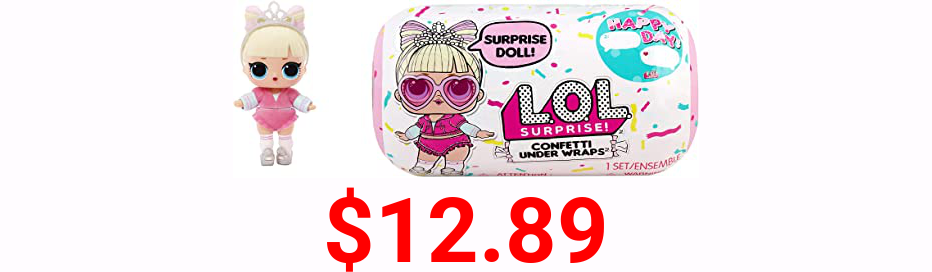 LOL Surprise Confetti Reveal with 15 Surprises Including Collectible Doll with Confetti Pop Fashion Outfits, Accessories - Doll Toy, Gift for Kids, Toys for Girls and Boys Ages 4 5 6 7+ Years Old