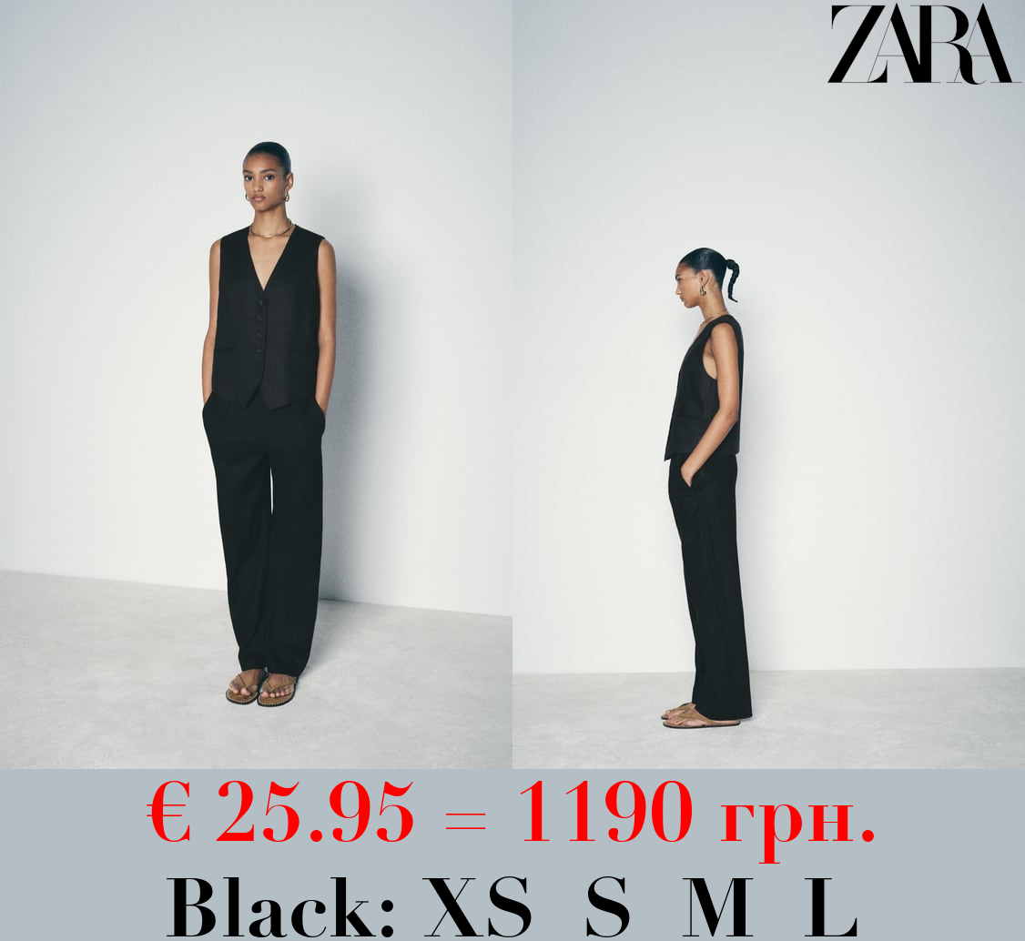 TAILORED LINEN WAISTCOAT