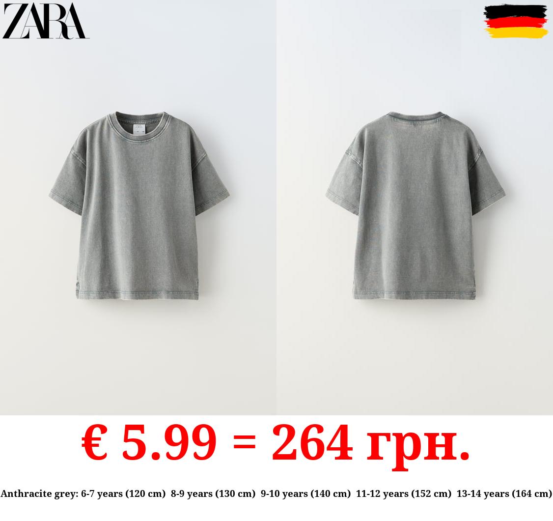 FADED-EFFECT HEAVY WEIGHT T-SHIRT