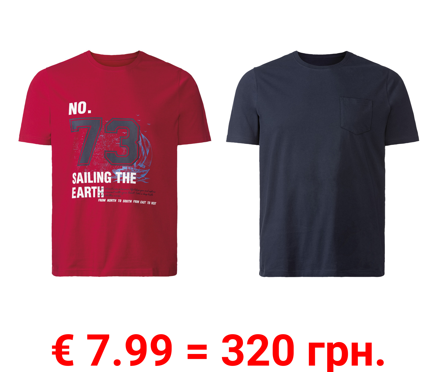 LIVERGY® Herren T-Shirt aus reiner Baumwolle