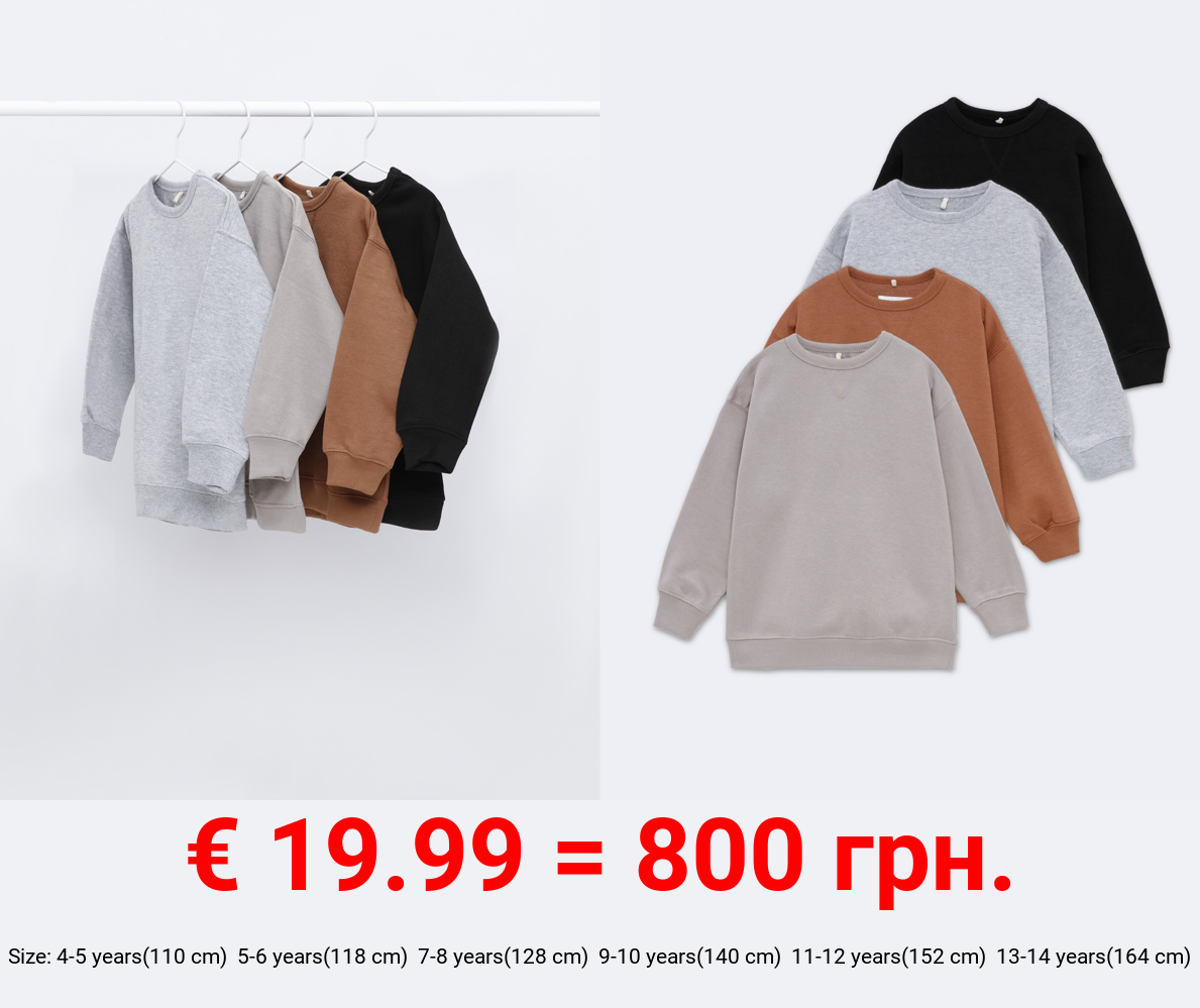 Pack of 4 basic sweatshirts