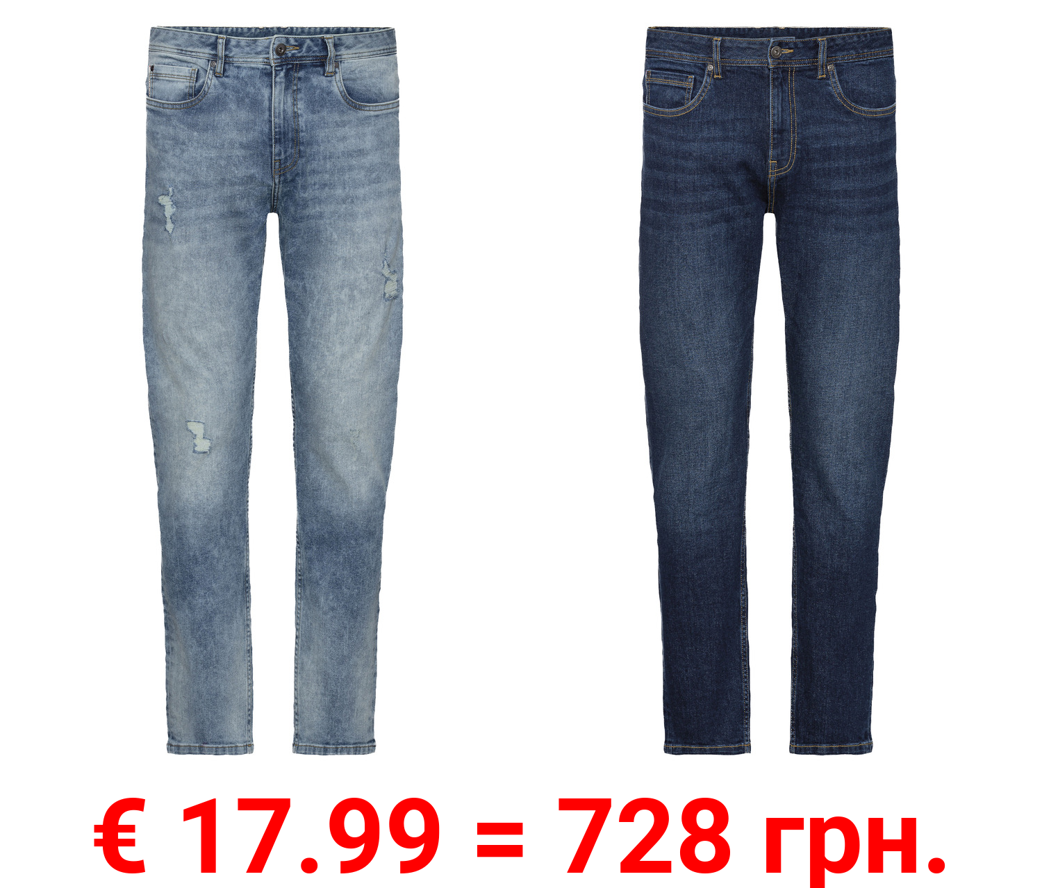LIVERGY® Herren Jeans, Tapered Fit, normale Leibhöhe
