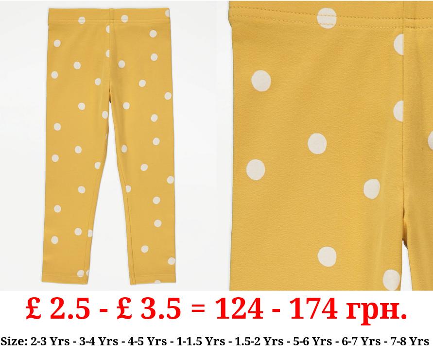 Mustard Spotty Leggings