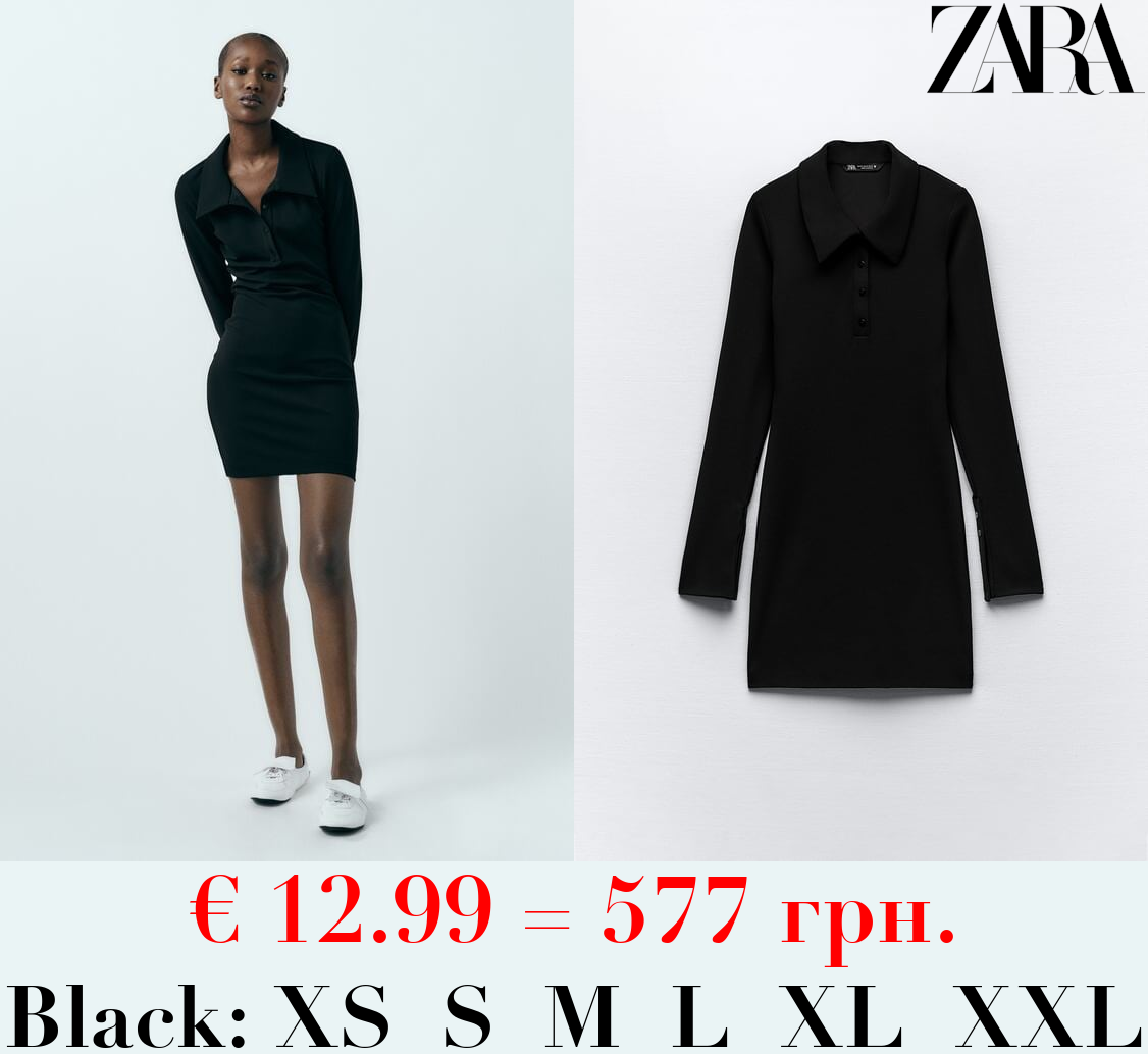 SHORT DRESS WITH SHIRT COLLAR